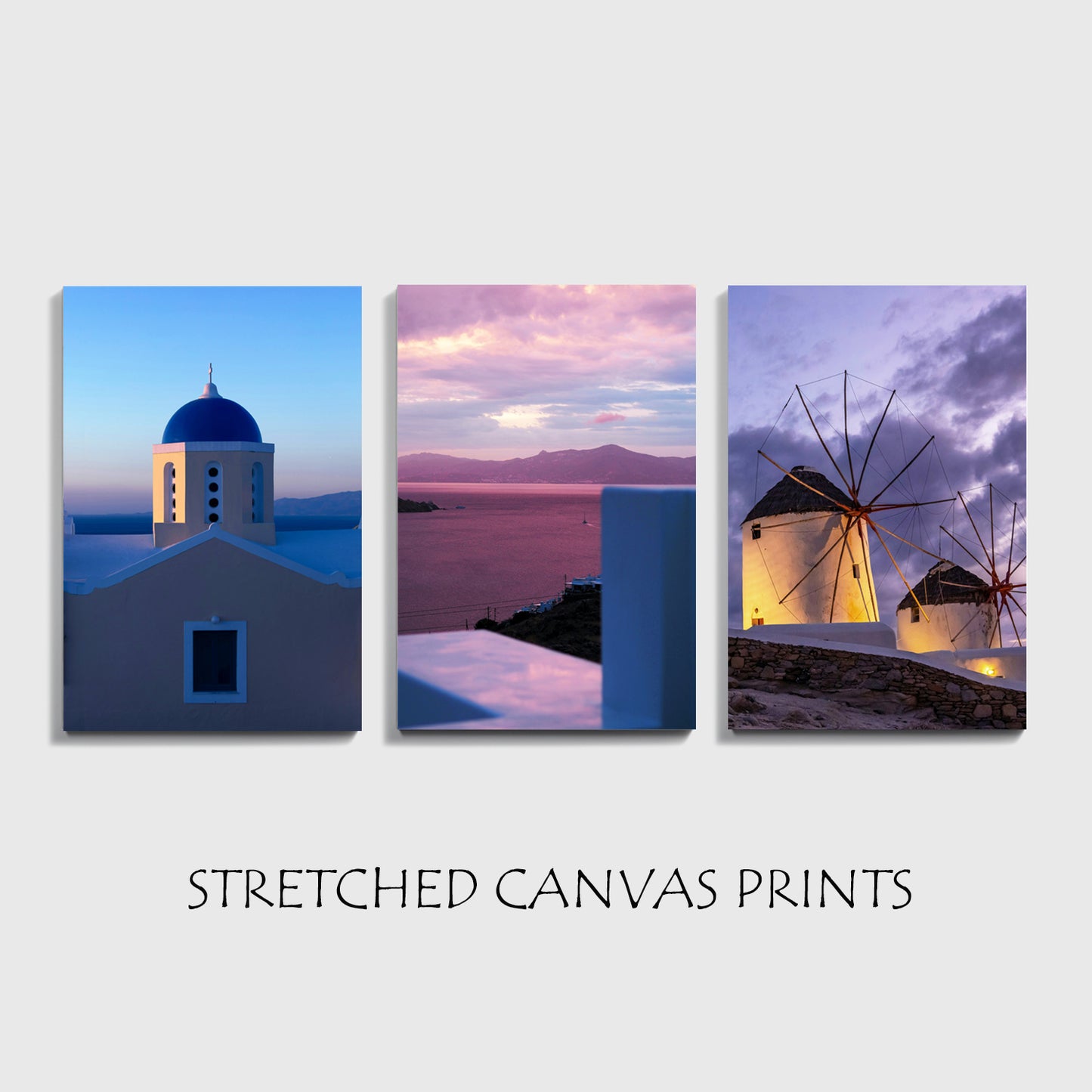 Colorful canvas triptych.