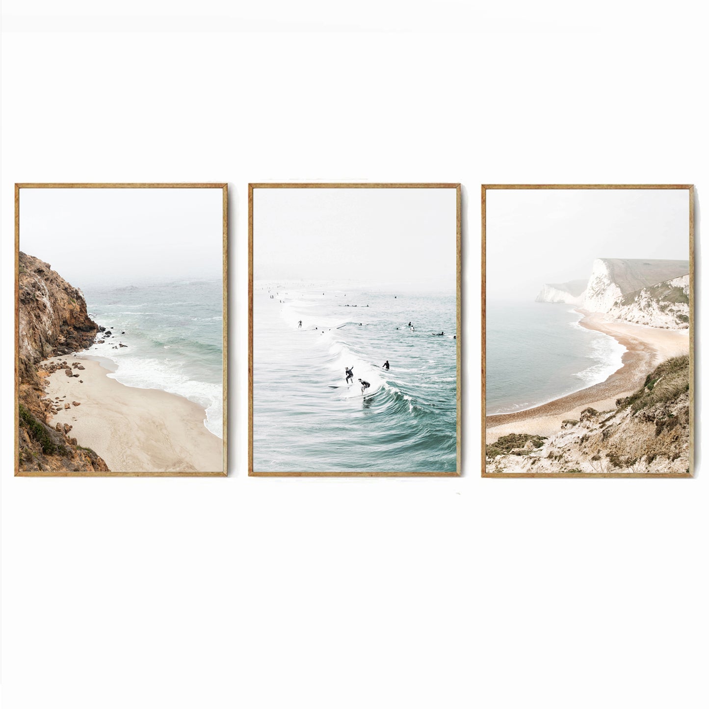 Coastal 3 piece wall art set.