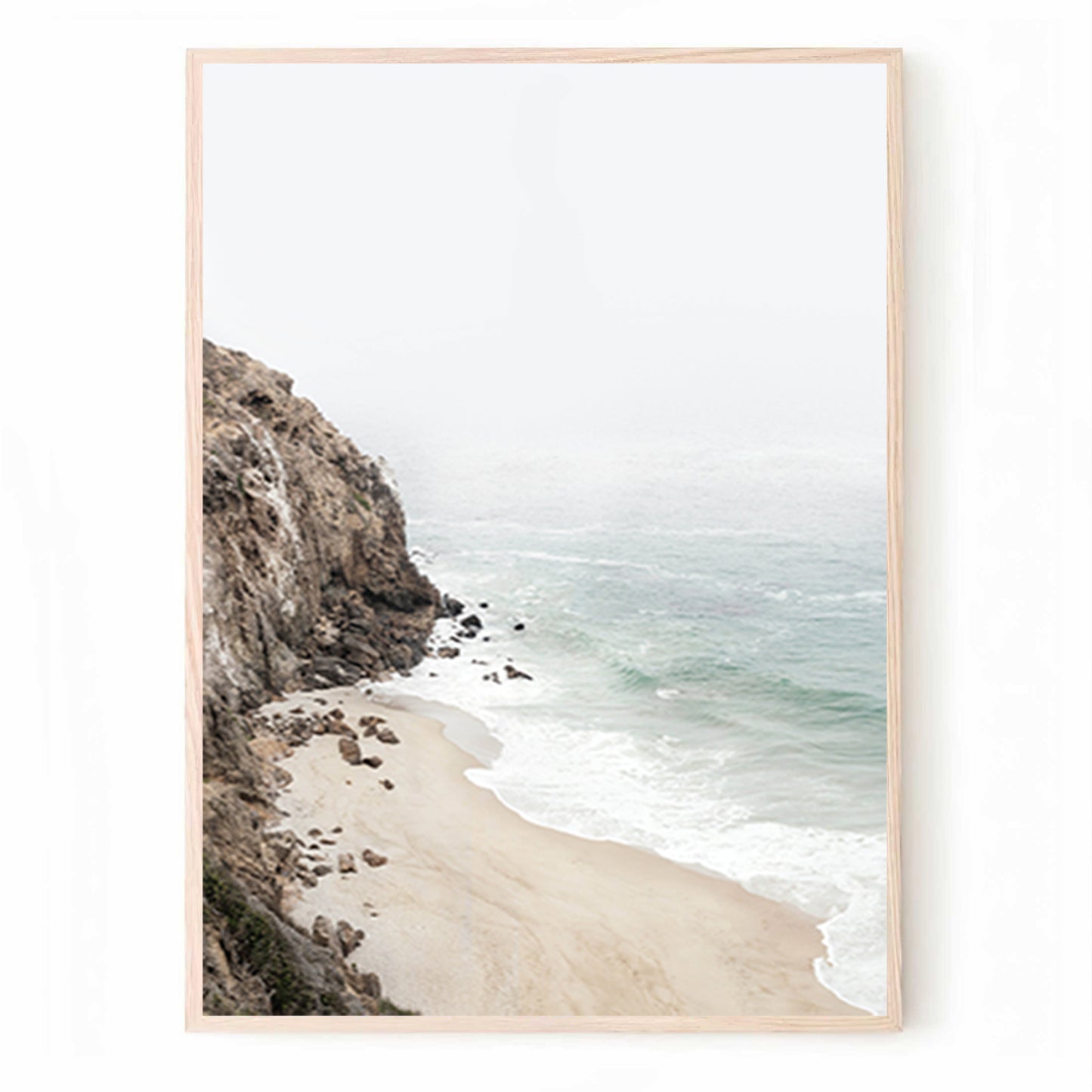 California Coastal Triptych | Ocean 3 Piece Wall Art in Neutral Colors