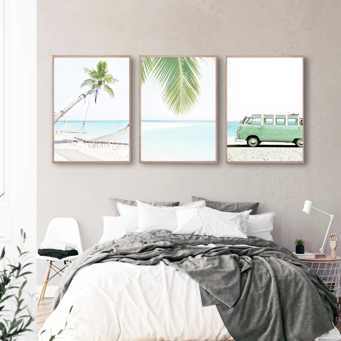 Serene nature photos for the bedroom.