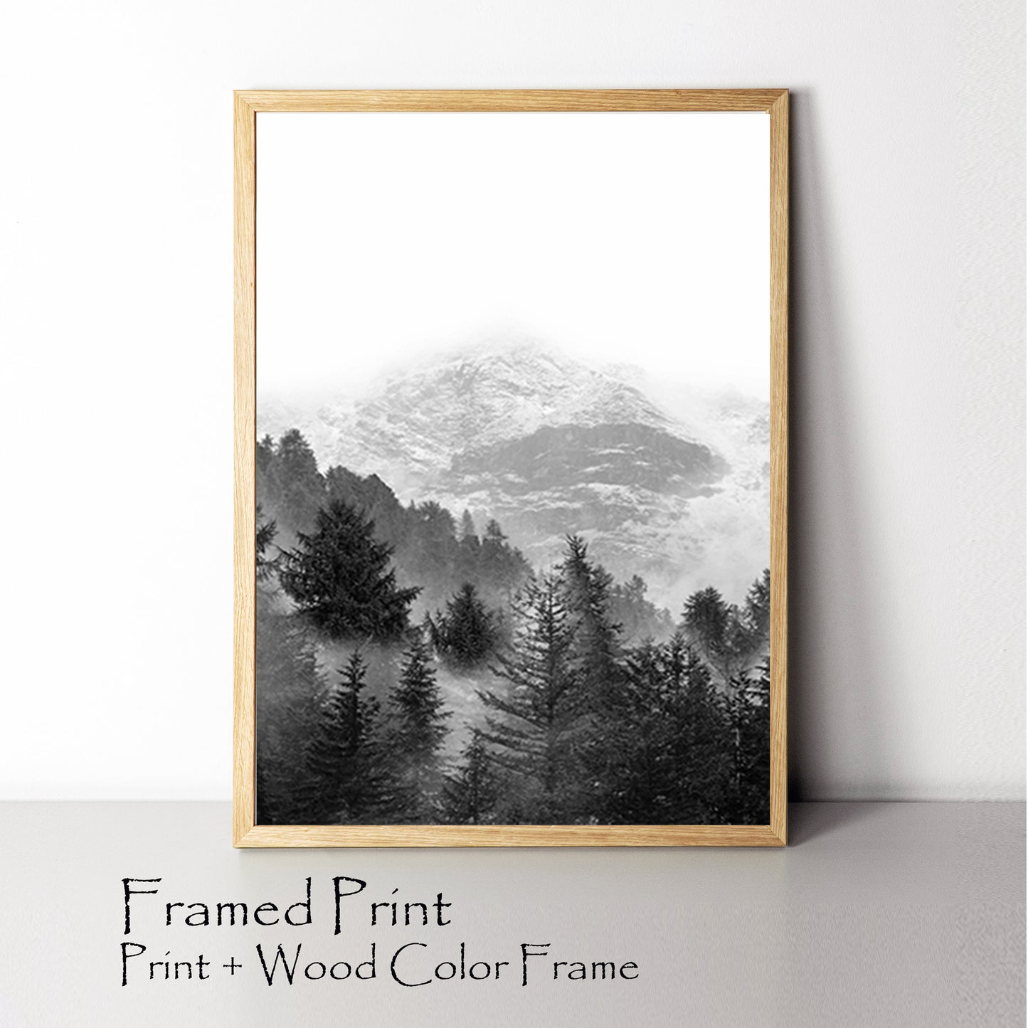 Mountain framed print.