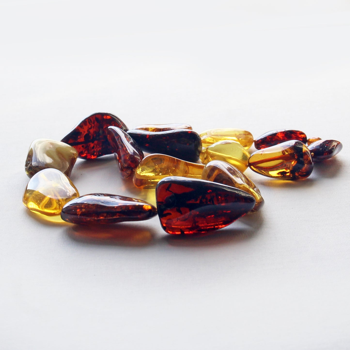 Baltic Amber Necklace, Large Amber Beads, Multicolor Amber Necklace for Women