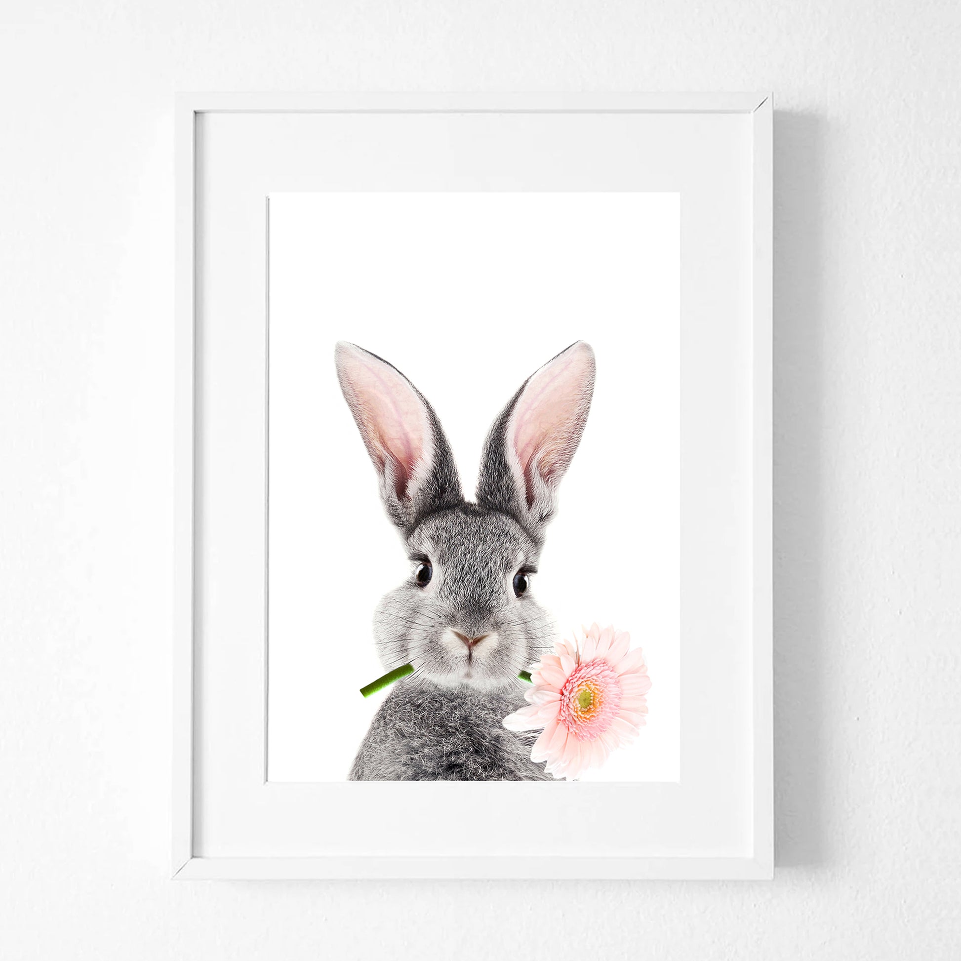 Cute bunny wall art for girl's room.