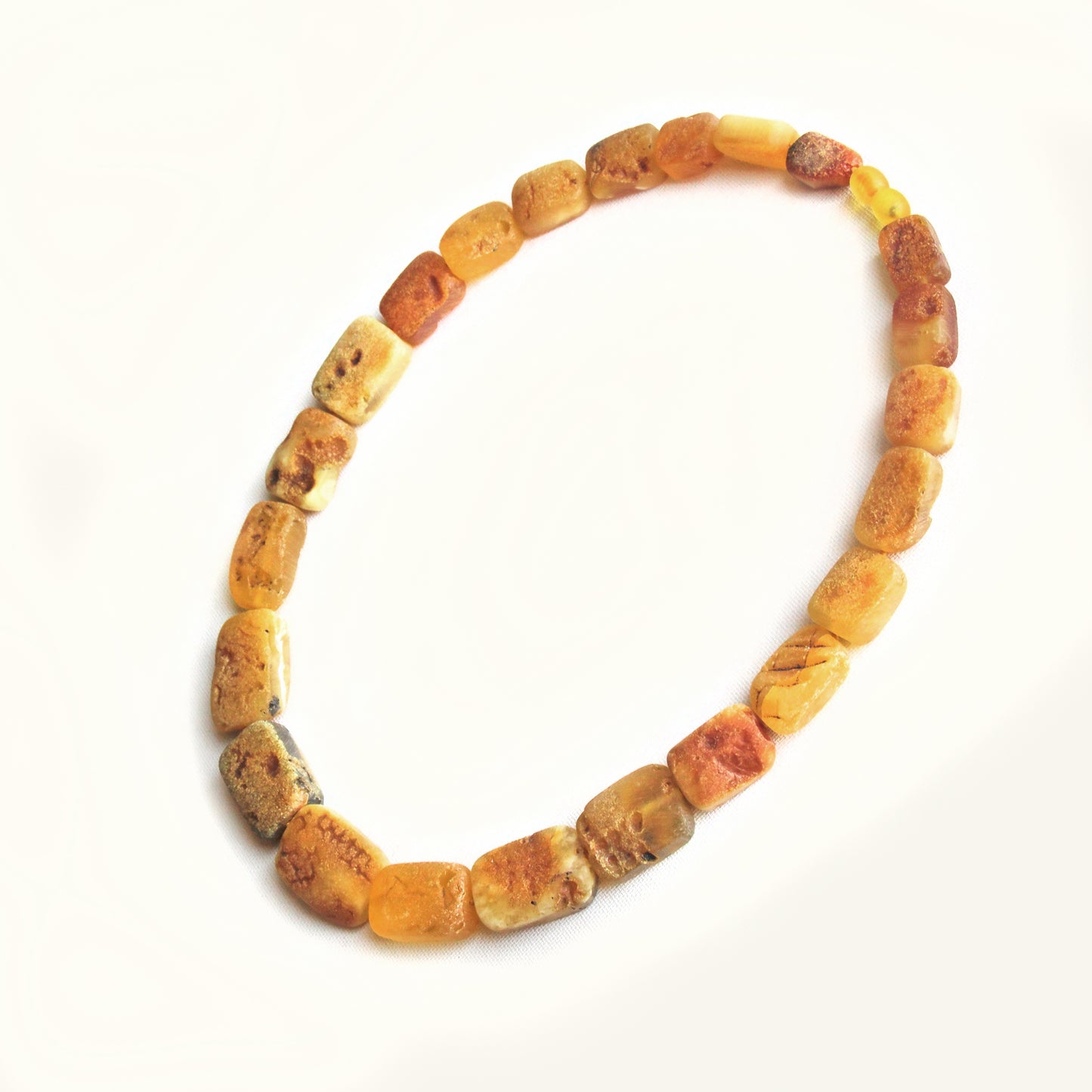 Raw Baltic Amber Necklace, Natural Gemstone Women's Necklace, Unique Old Orange Amber