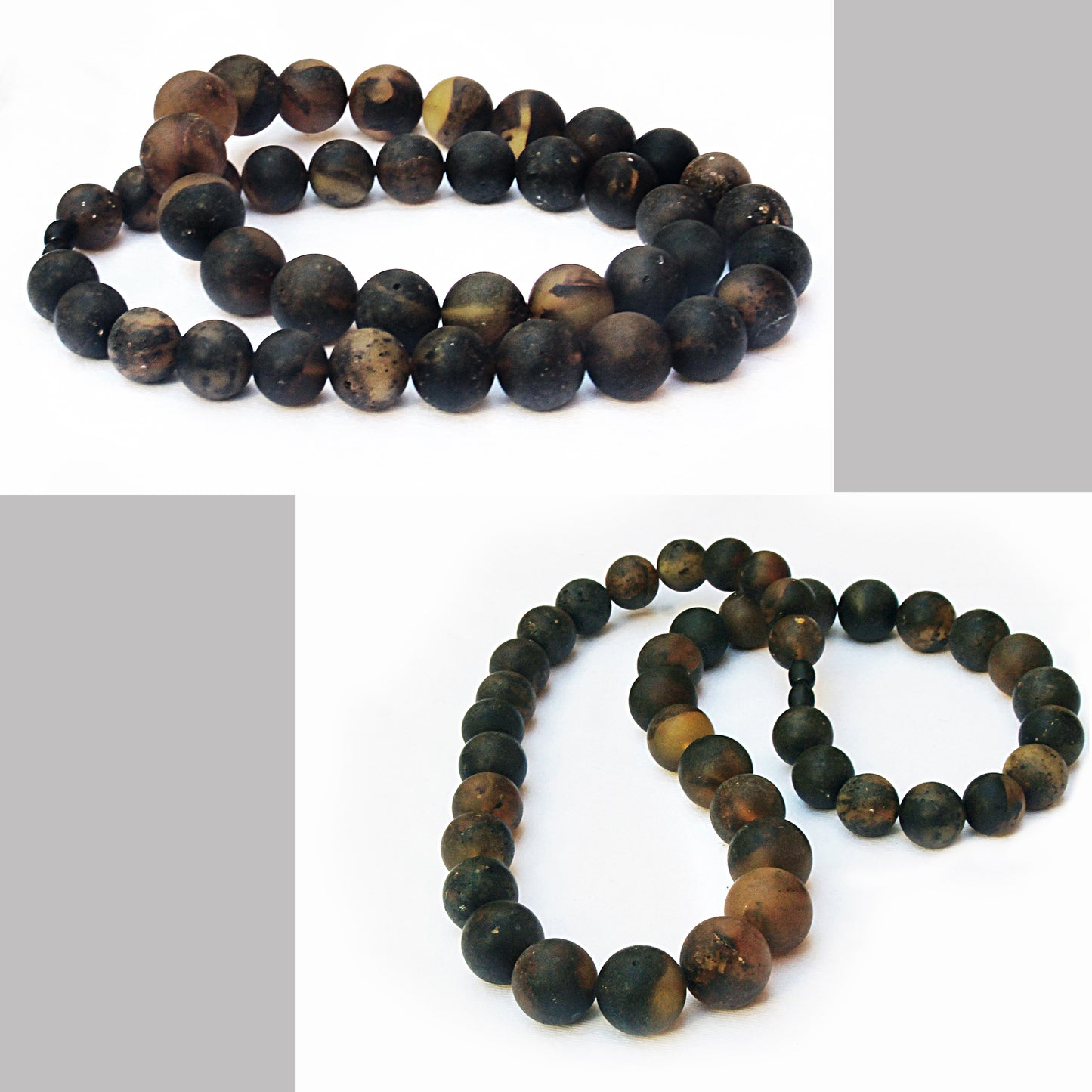 Unique Amber Necklace, Black Amber Beads, Baltic Amber Necklace 28 inch