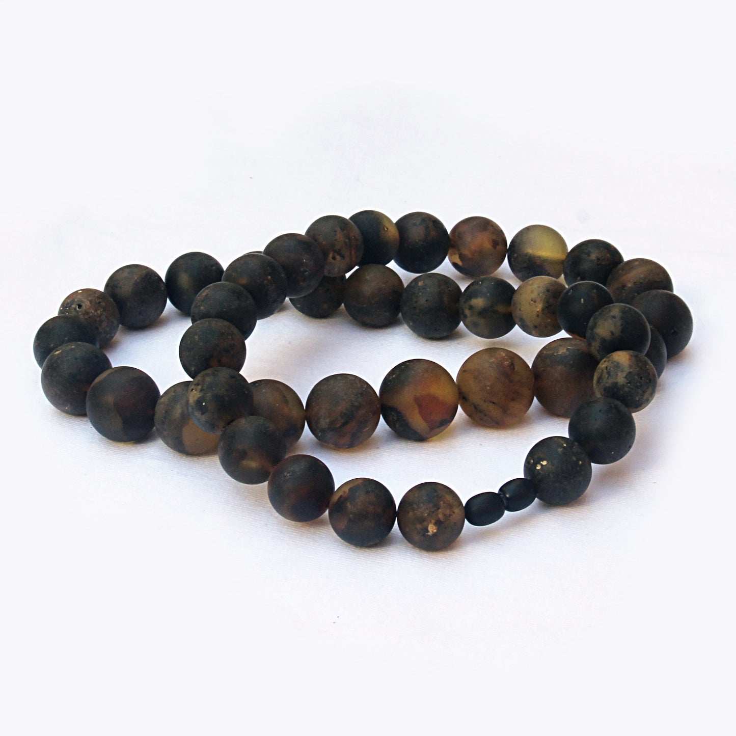 Unique Amber Necklace, Black Amber Beads, Baltic Amber Necklace 28 inch