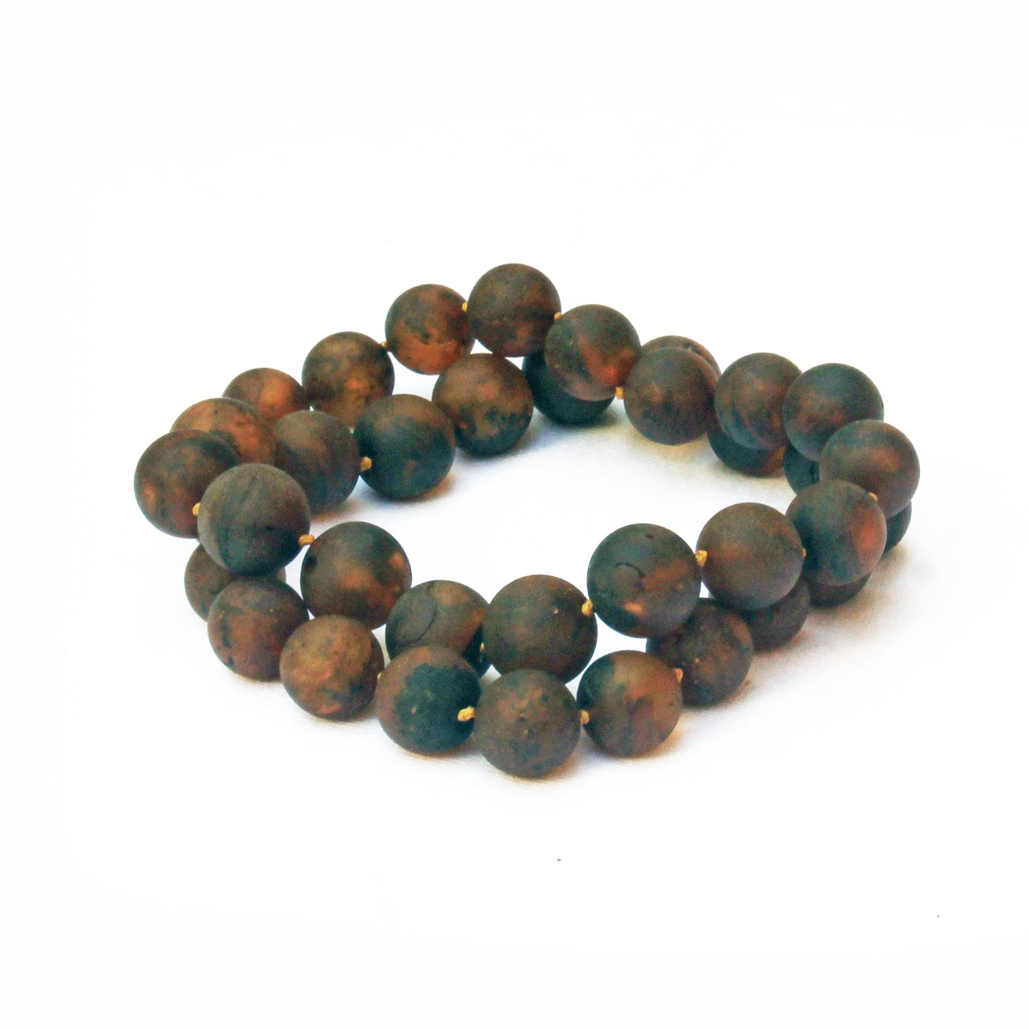 Baltic Amber Necklace, Black Brown Amber Beads Necklace, Gemstone Beads for Men