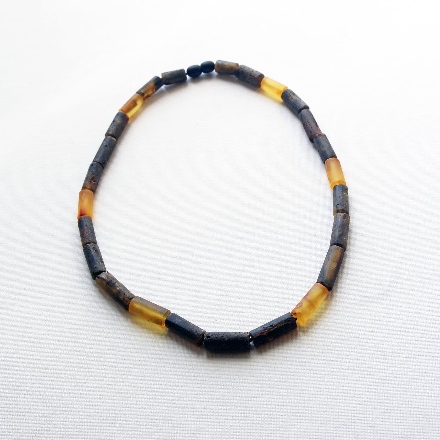 Genuine Baltic Amber Necklace, Gemstone Men's Necklace, Black Amber Stones Necklace for Men, Gift for Him