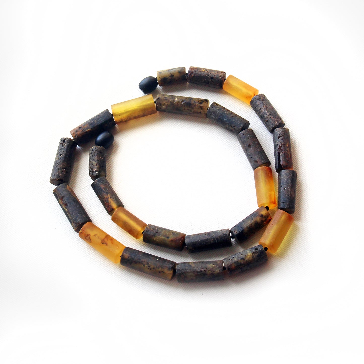 Genuine Baltic Amber Necklace, Gemstone Men's Necklace, Black Amber Stones Necklace for Men, Gift for Him