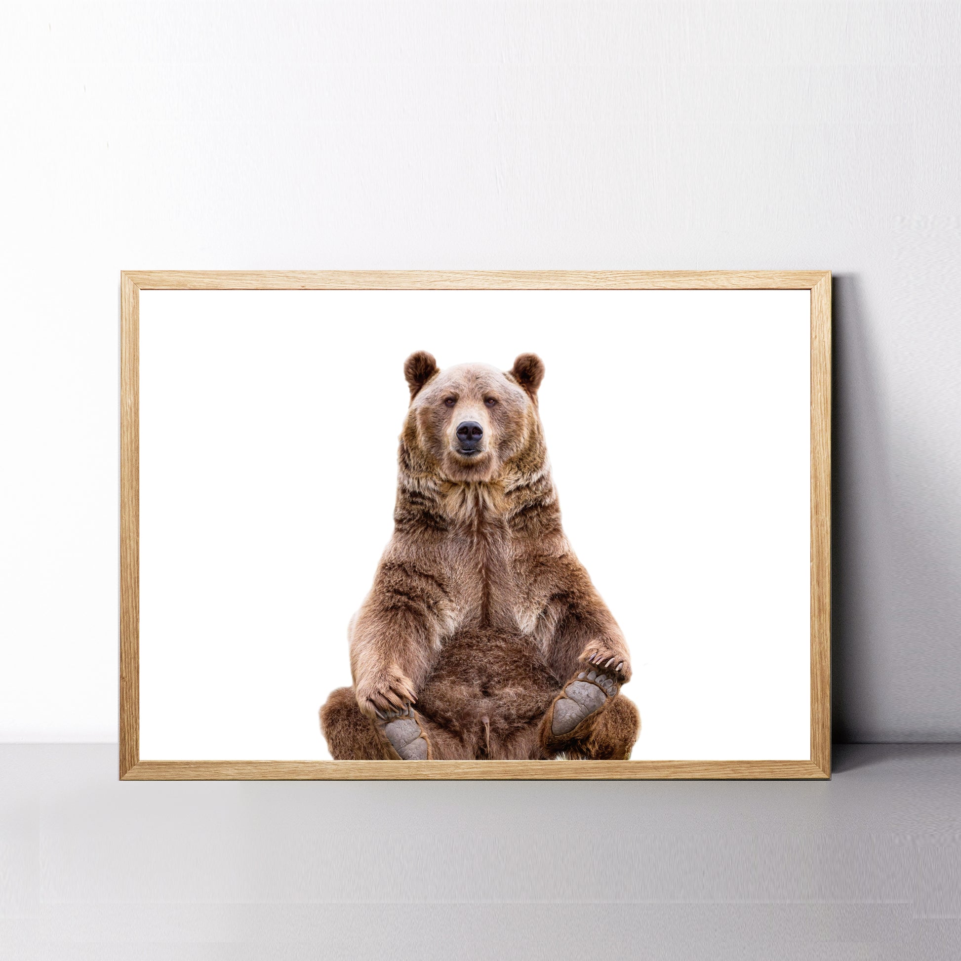 Sitting bear poster.