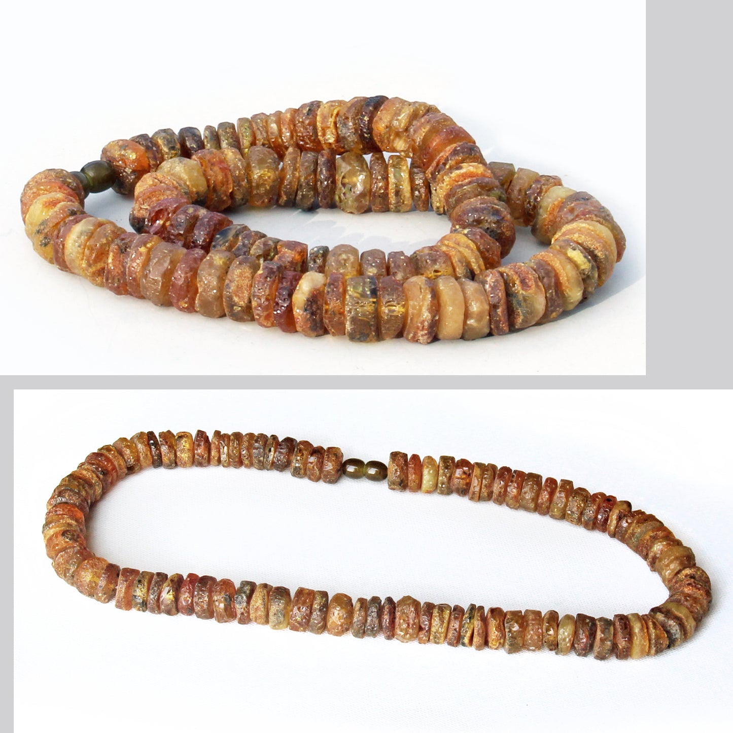 Raw Unpolished Amber Necklace, Brown Stone Necklace, Handmade Amber Necklace