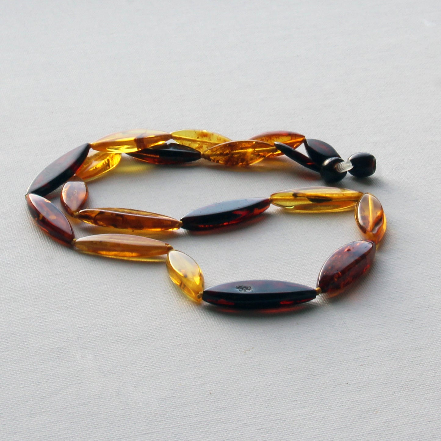 Exquisite Amber Necklace, Baltic Amber Necklace, Multicolor Amber Stones Beads, Elegant Amber Necklace, Women's Gemstone Necklace