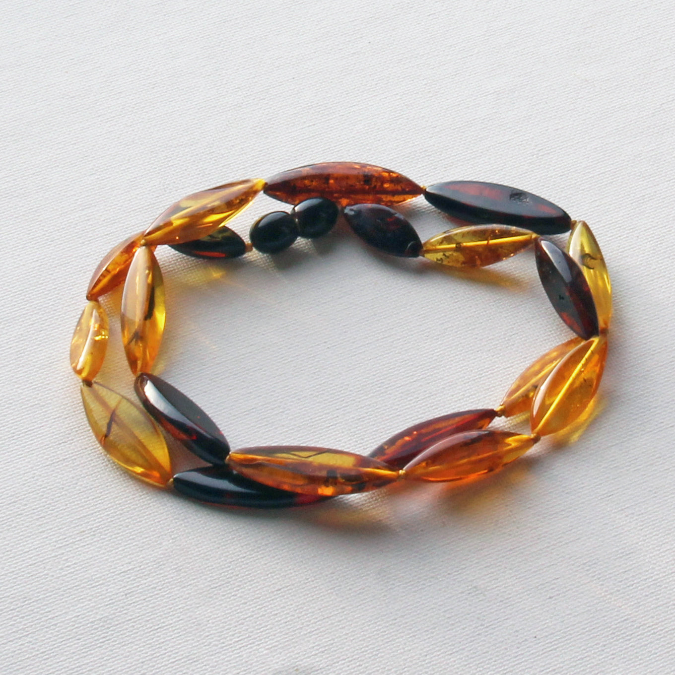 Exquisite Amber Necklace, Baltic Amber Necklace, Multicolor Amber Stones Beads, Elegant Amber Necklace, Women's Gemstone Necklace