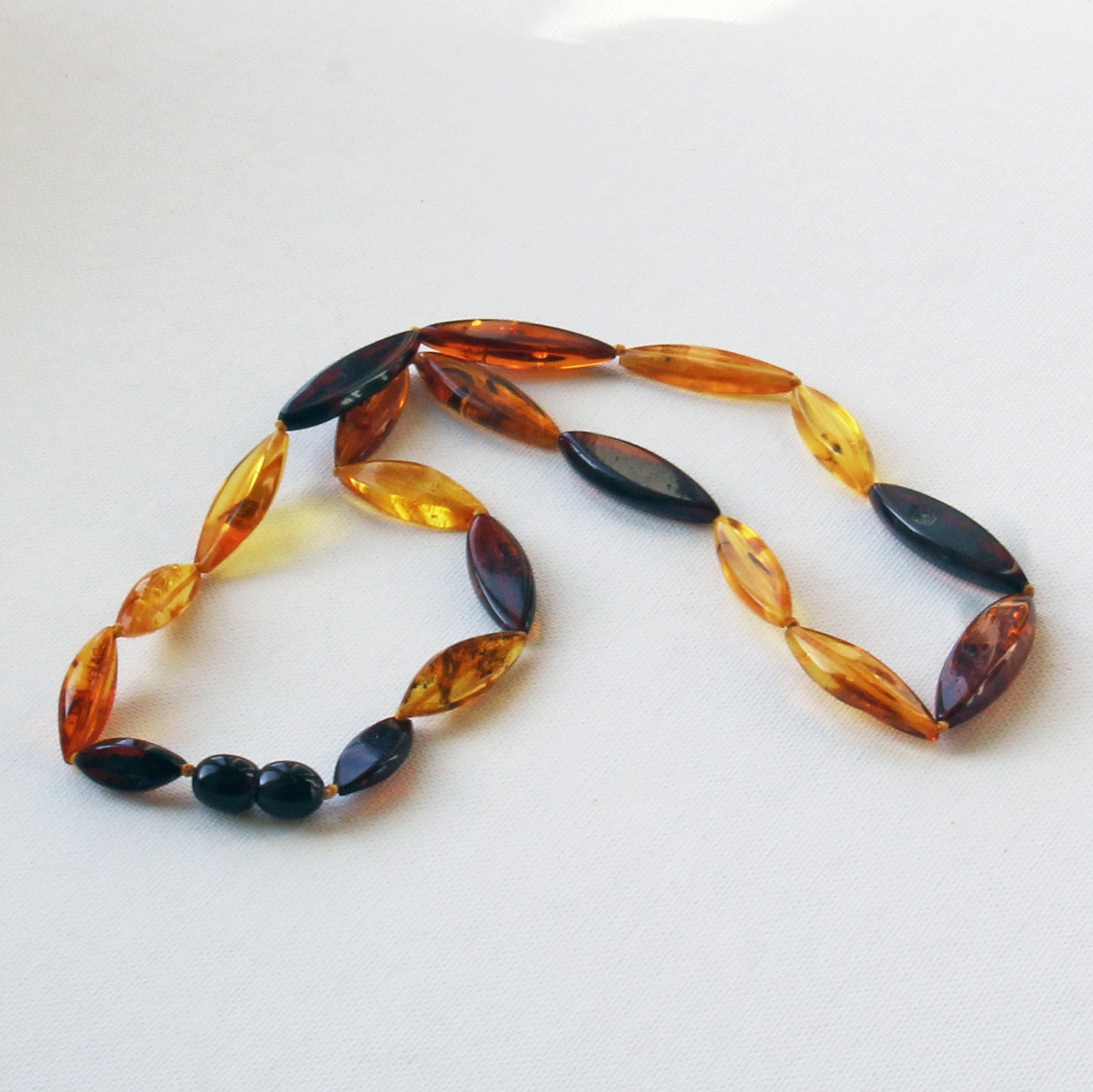 Exquisite Amber Necklace, Baltic Amber Necklace, Multicolor Amber Stones Beads, Elegant Amber Necklace, Women's Gemstone Necklace