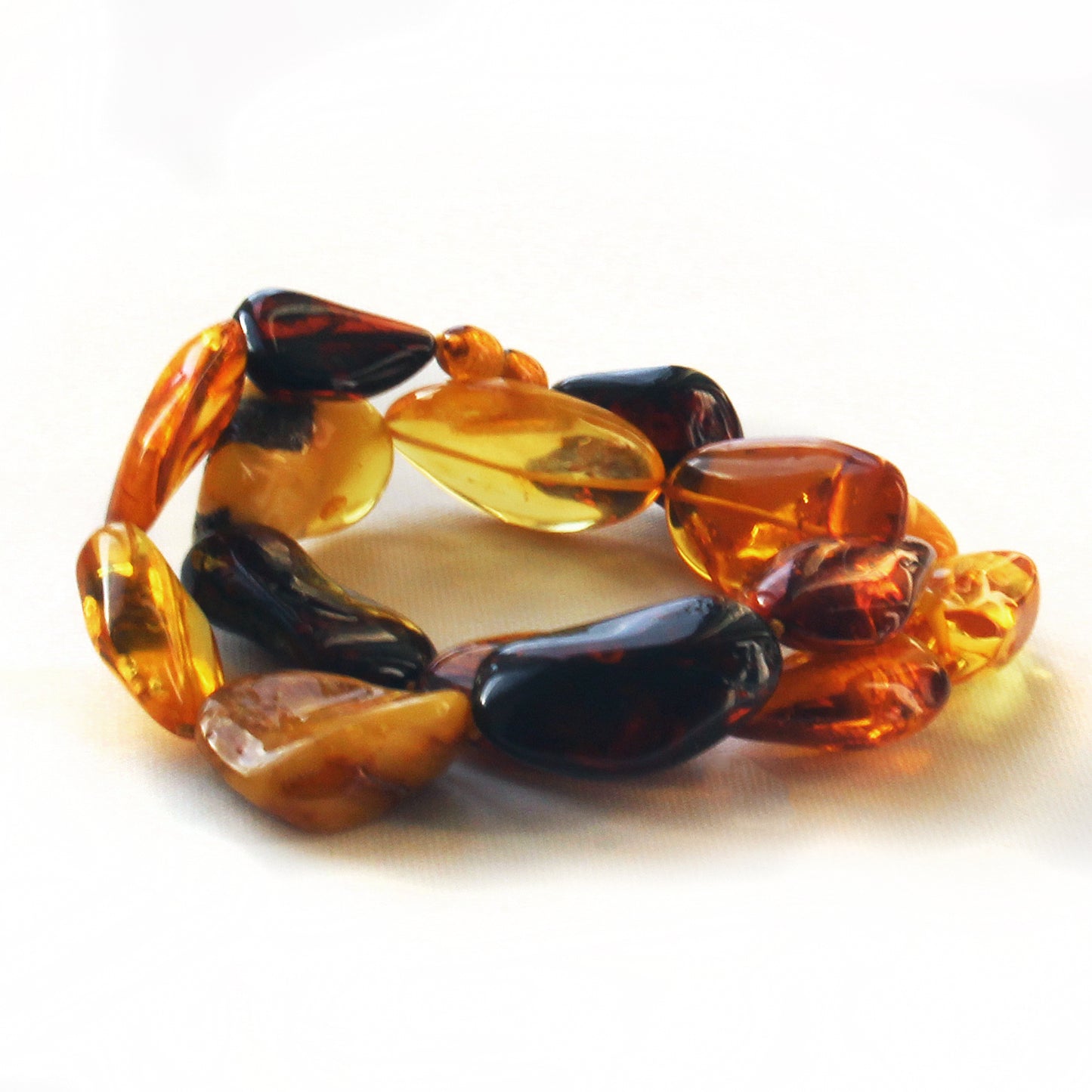 Baltic Amber Necklace, Multicolor Amber Stones Beads, Large Amber Necklace