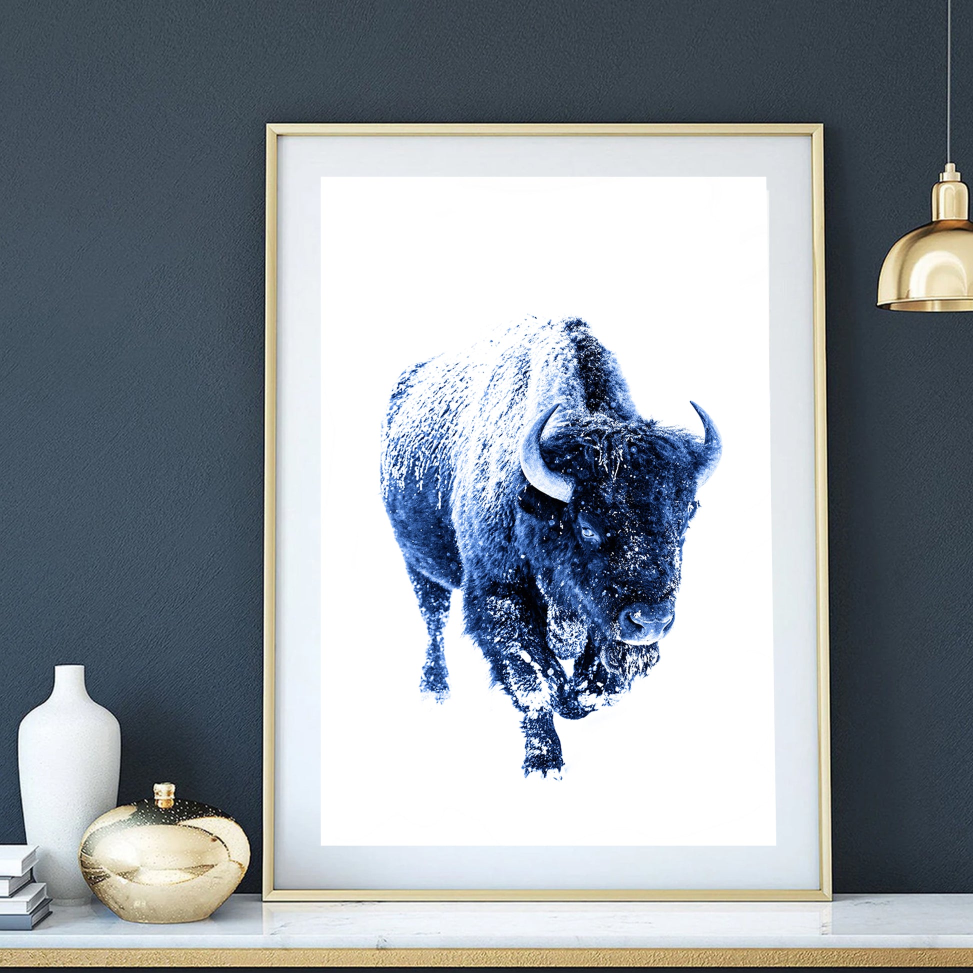 Blue bison poster.