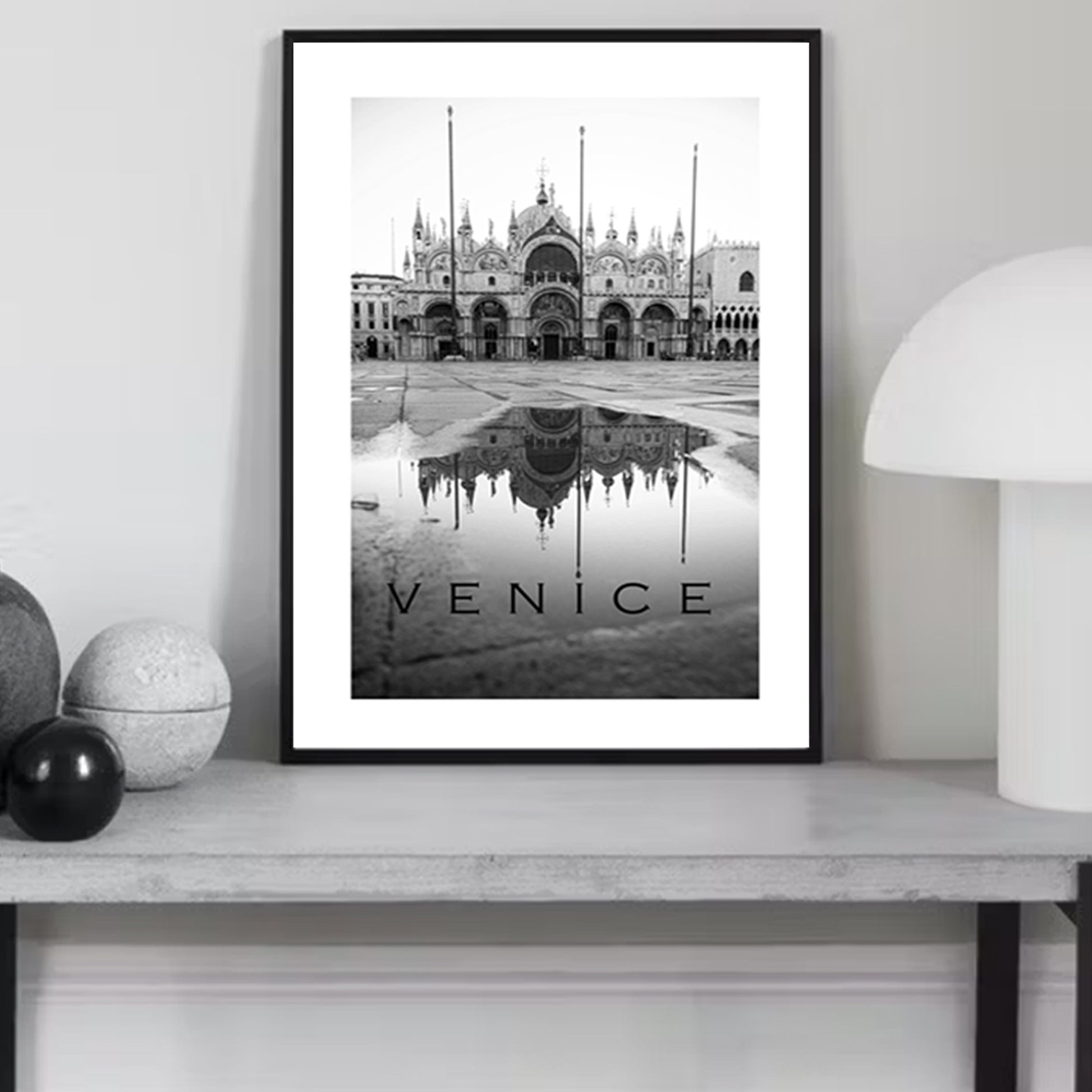 Venice black white print.