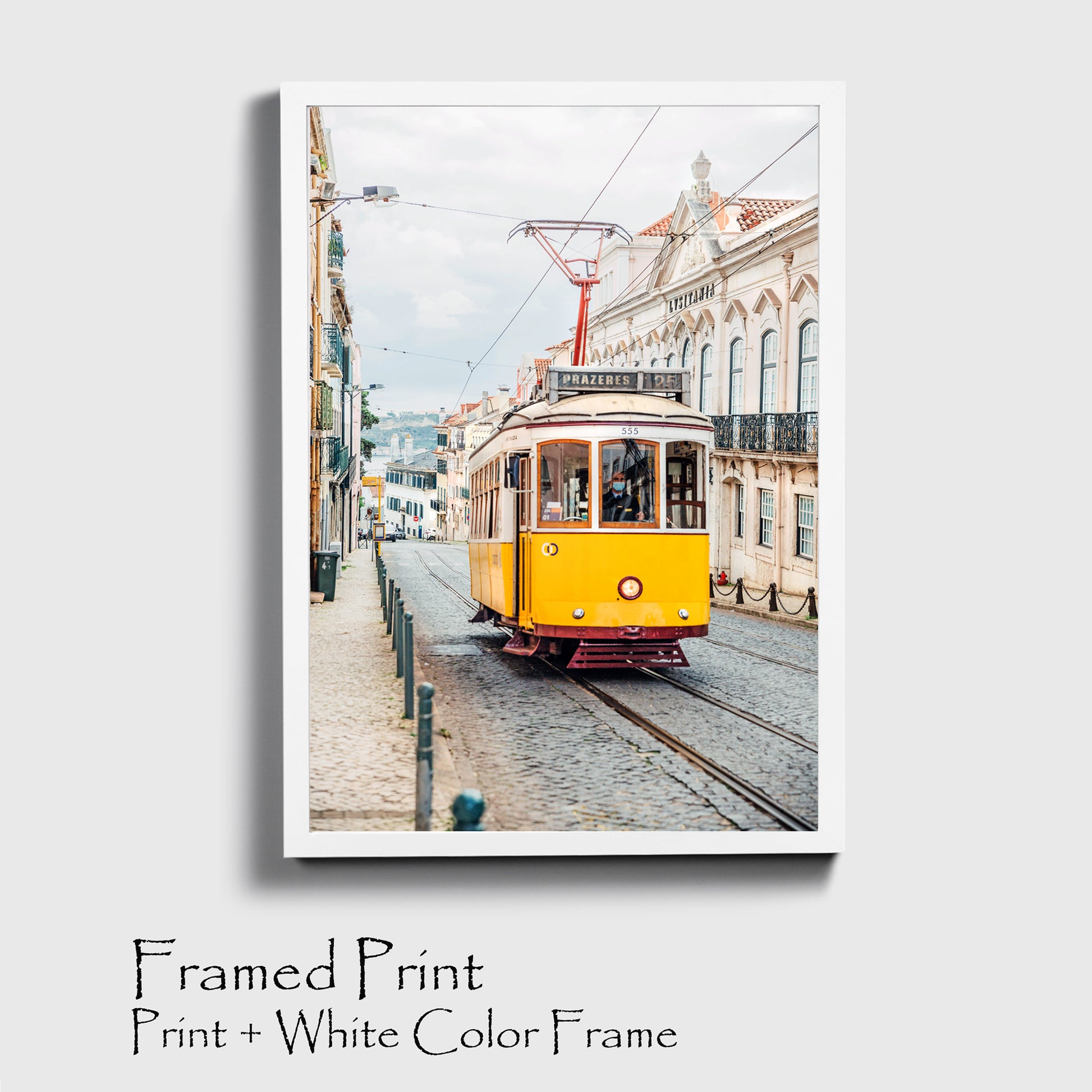 Portugal travel print in white color frame.