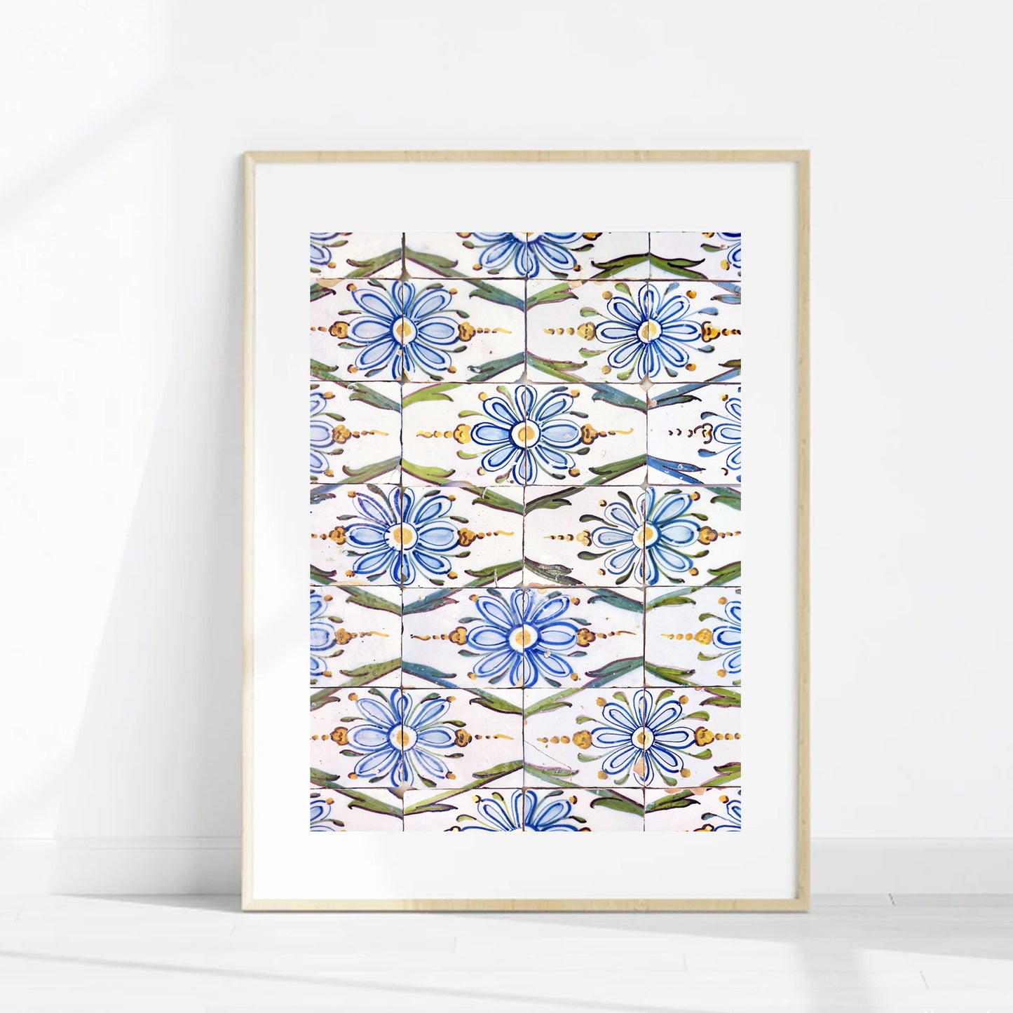 Portuguese wall tiles framed print.