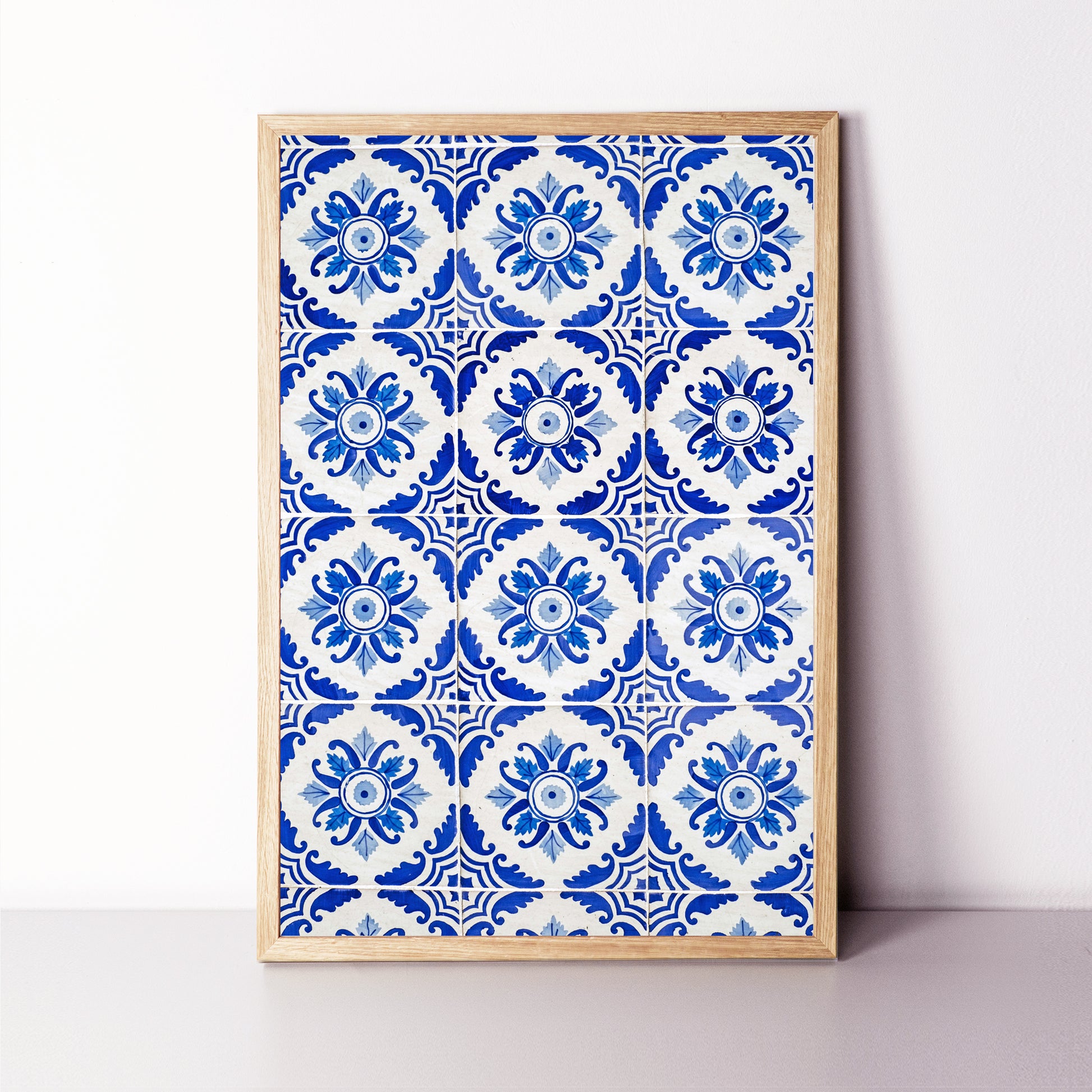 Blue azulejos art print.