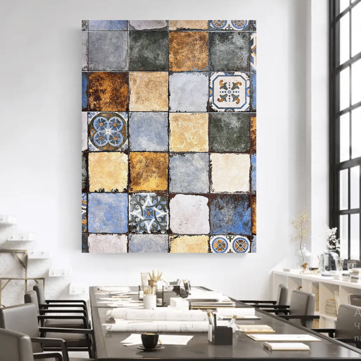 Ceramic Tiles Photo | Geometric Ornament Poster | Geometric Wall Decor