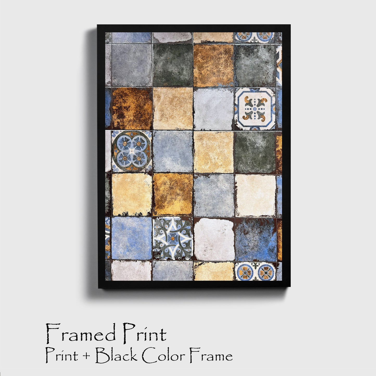 Ceramic Tiles Photo | Geometric Ornament Poster | Geometric Wall Decor