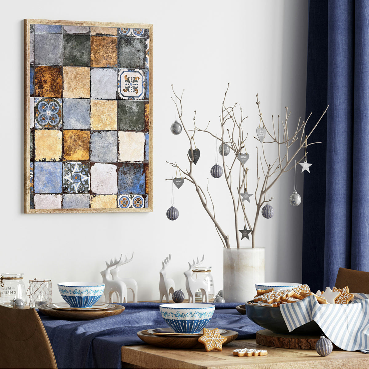 Ceramic Tiles Photo | Geometric Ornament Poster | Geometric Wall Decor