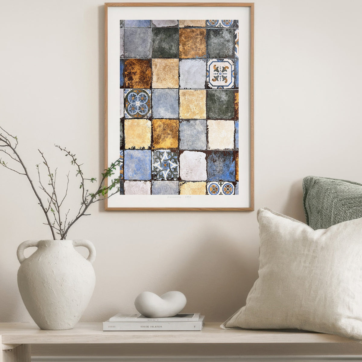 Historic Mediterranean ceramic tiles.