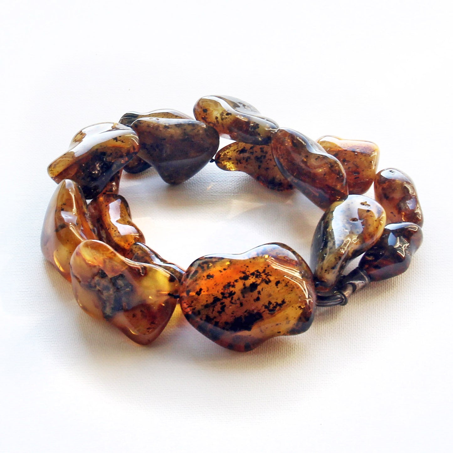 Baltic Amber Necklace, Multicolor Amber Stones Beads, Large Amber Necklace