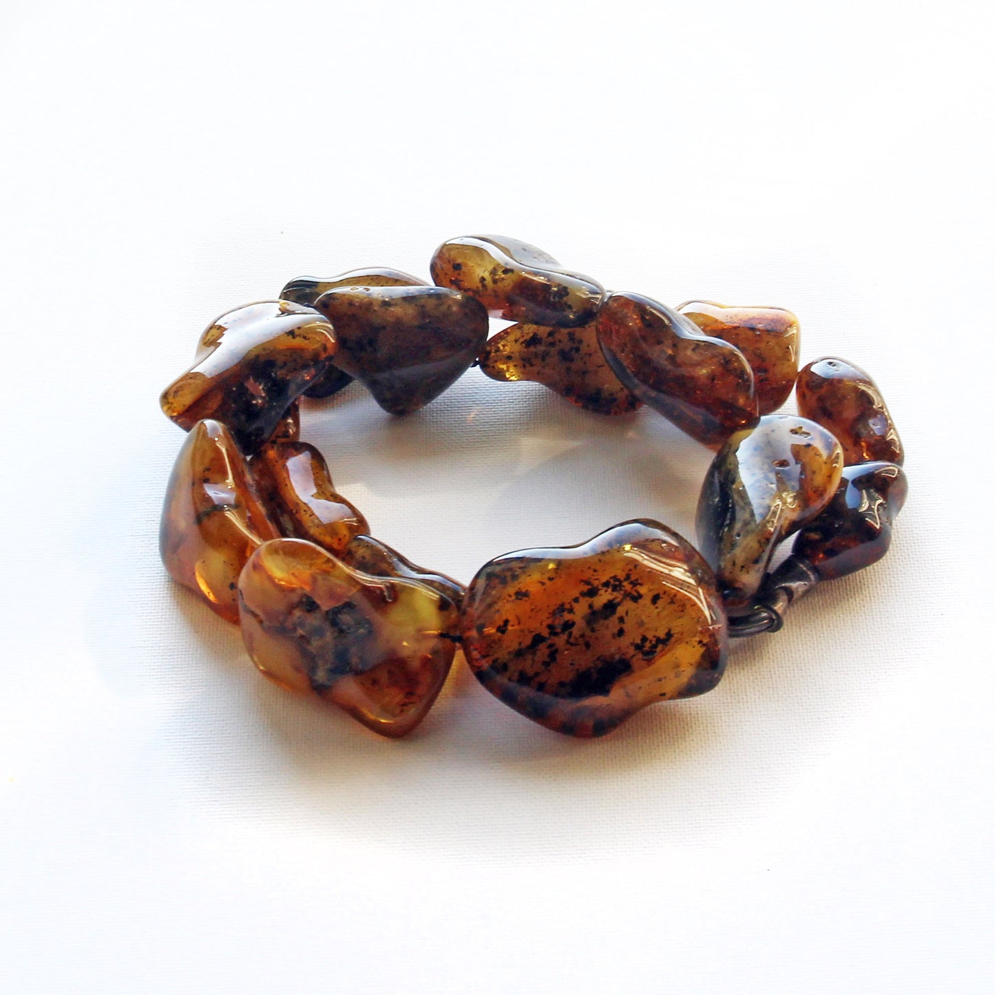 Baltic Amber Necklace, Multicolor Amber Stones Beads, Large Amber Necklace
