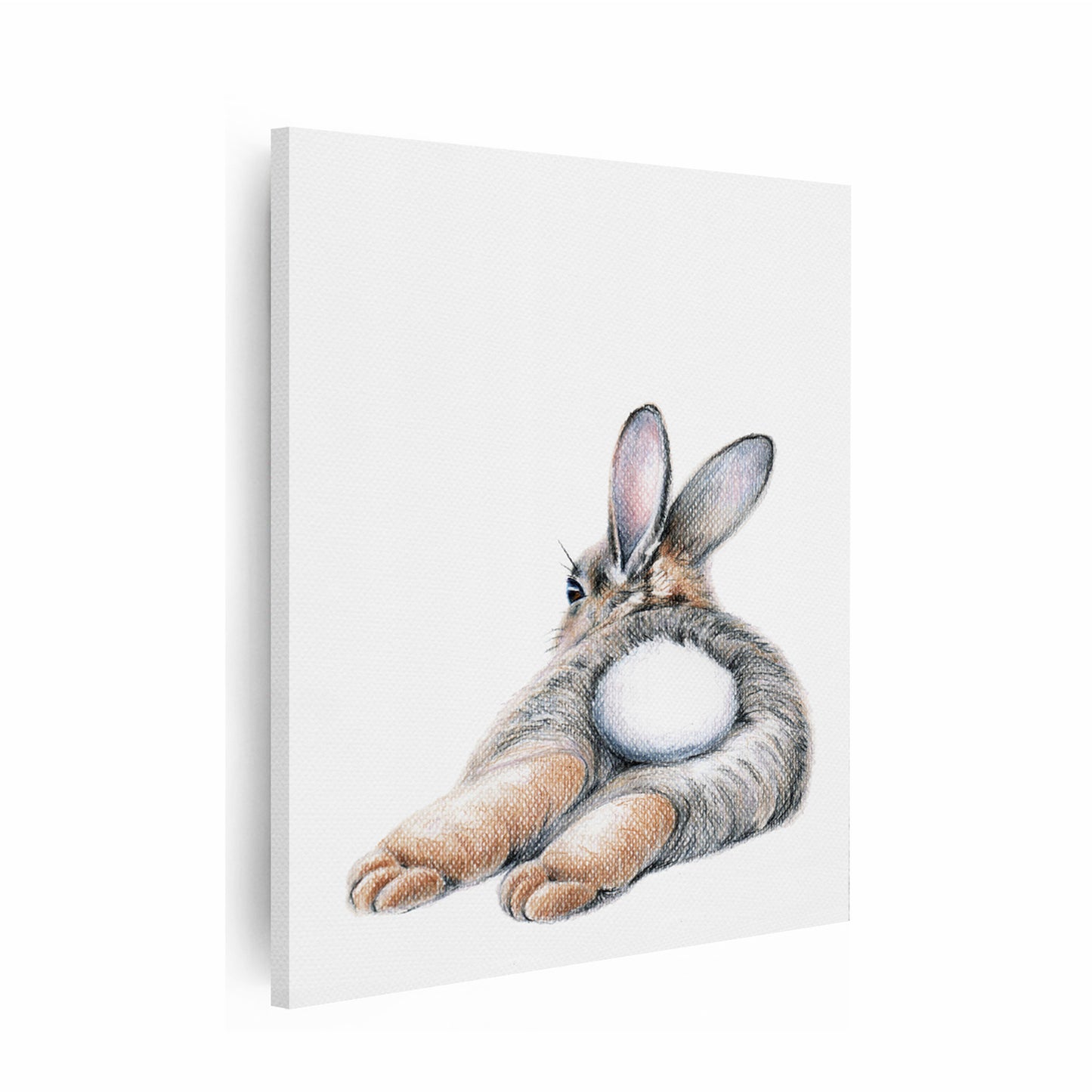 Stretched canvas with Bunny picture.