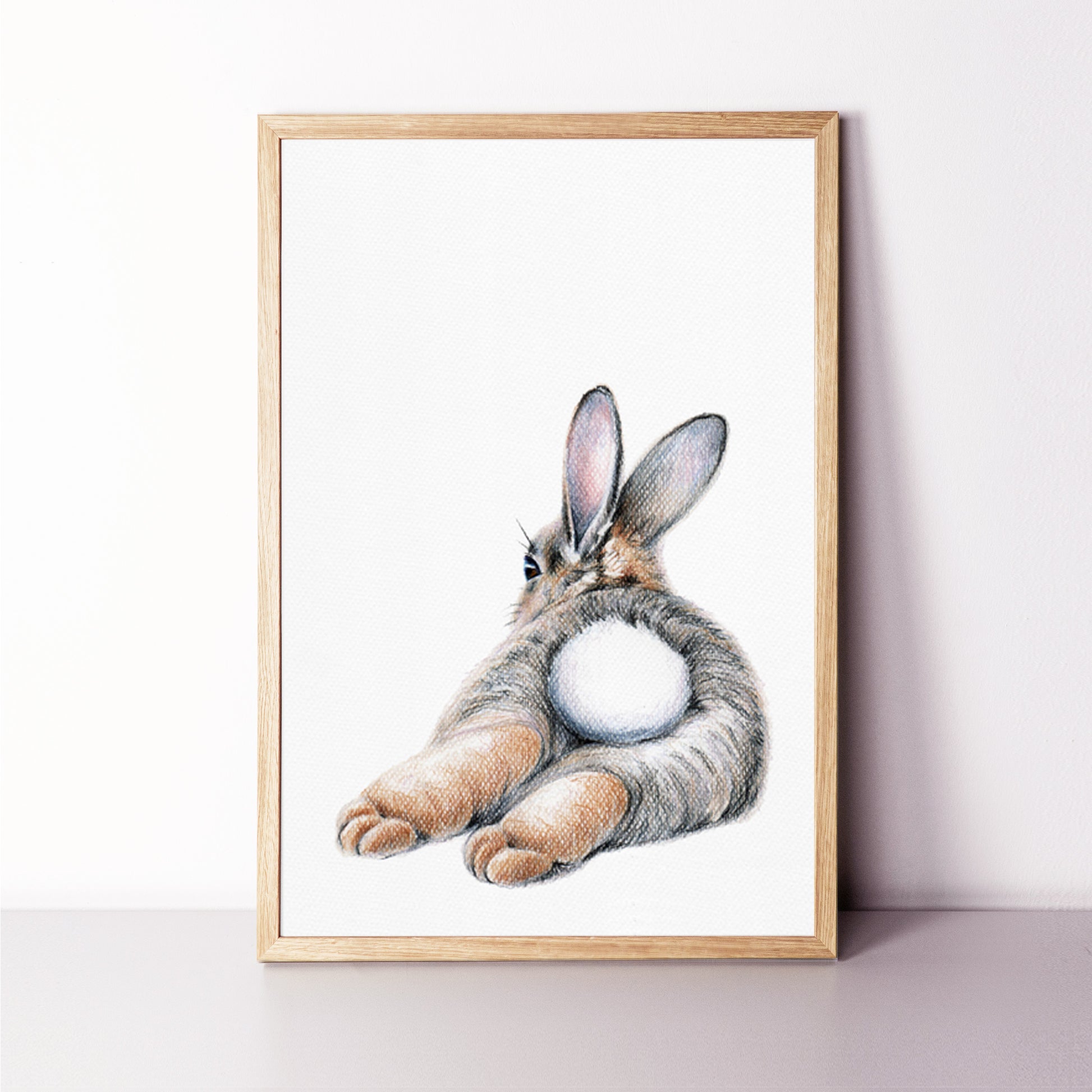 Cute Bunny art for kids room.