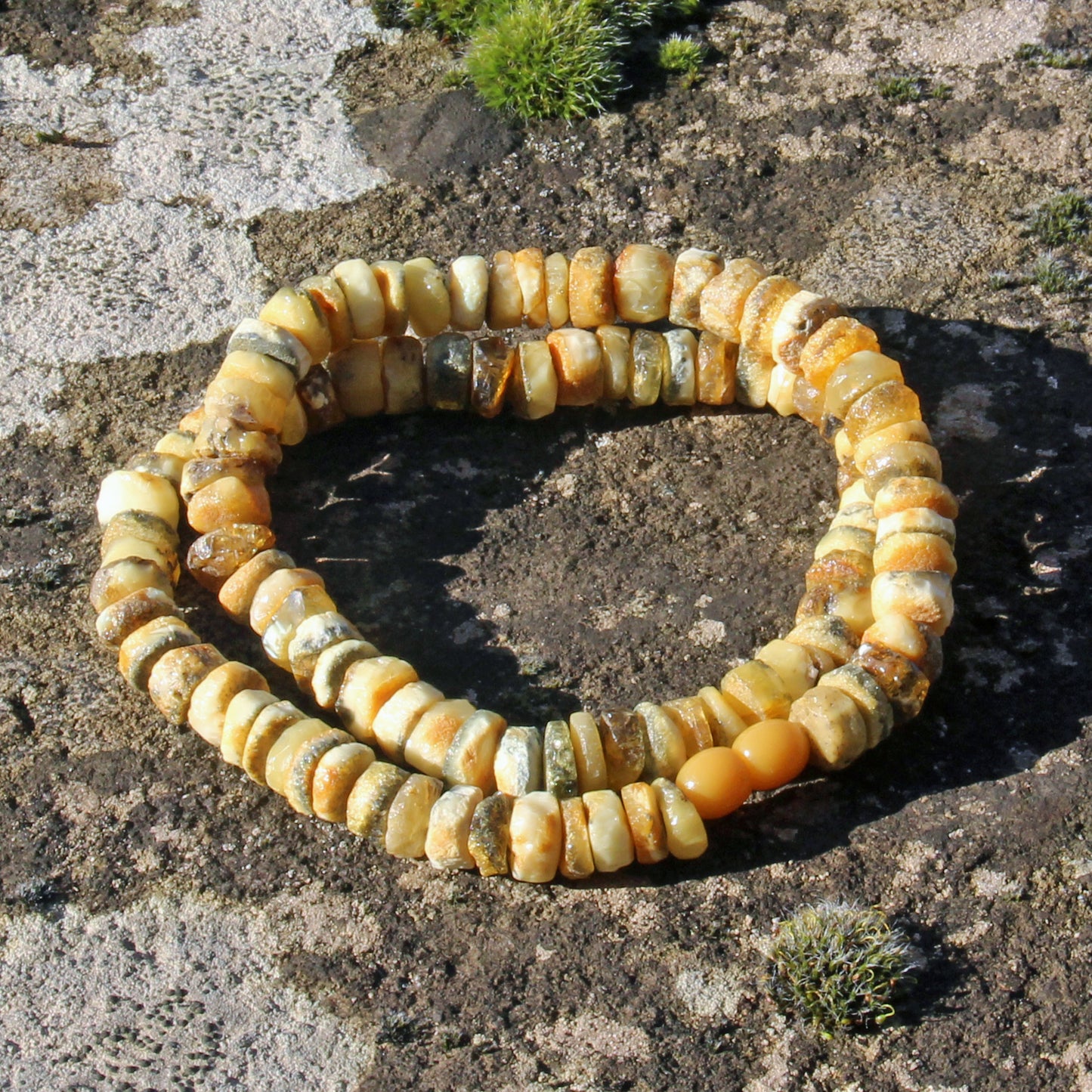 Yellow Amber Necklace, Raw Genuine Amber Necklace, Healing Amber Jewelry, Yellow Stone Necklace, Raw Amber Beads