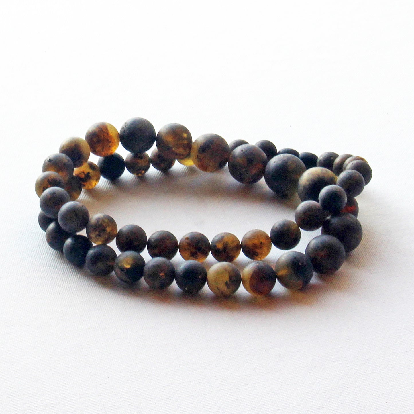Black Amber Beads for Men, Genuine Black Amber Necklace, Baltic Amber Beads, Black Stones Men's Necklace
