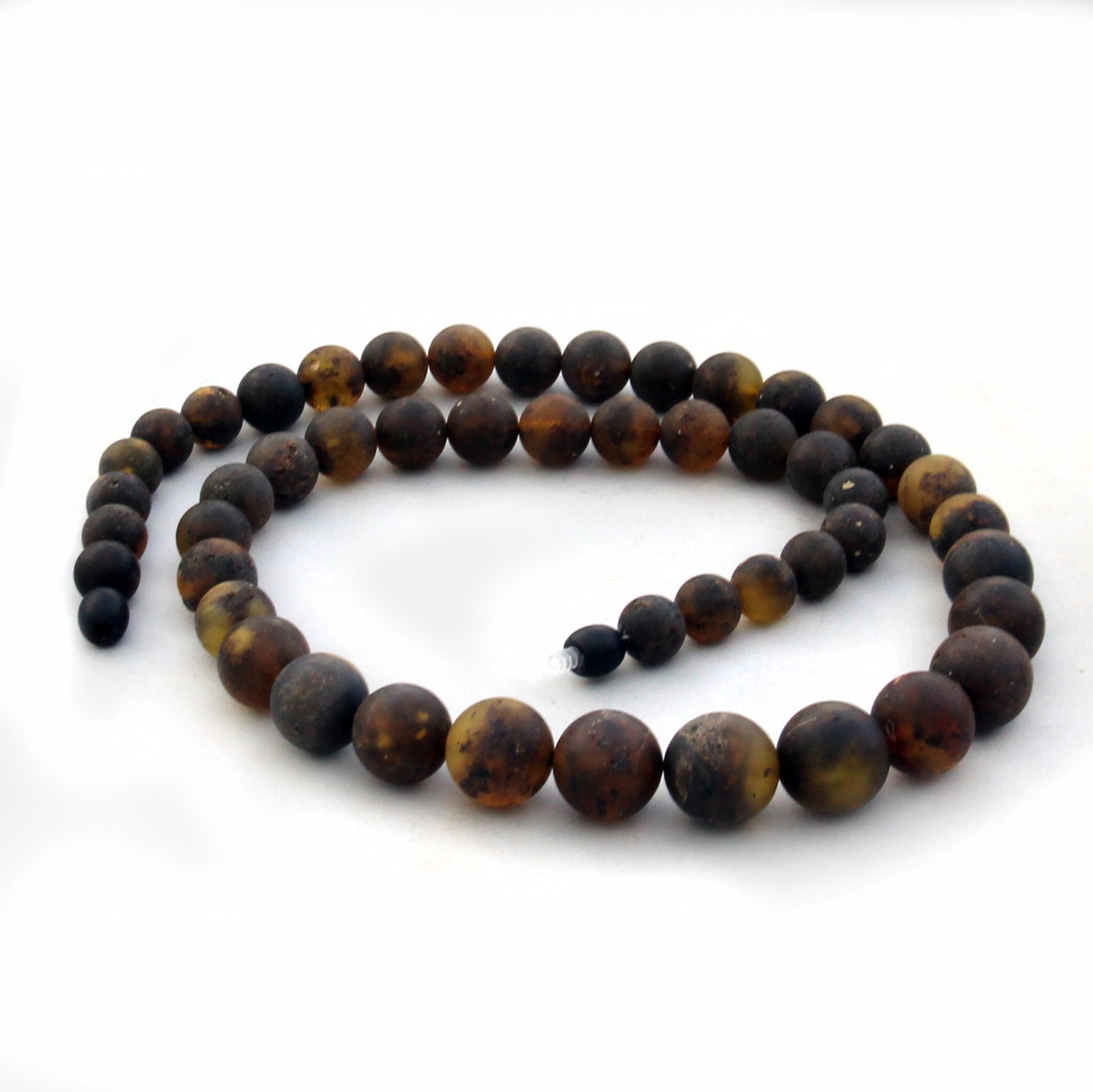 Black Amber Beads for Men, Genuine Black Amber Necklace, Baltic Amber Beads, Black Stones Men's Necklace