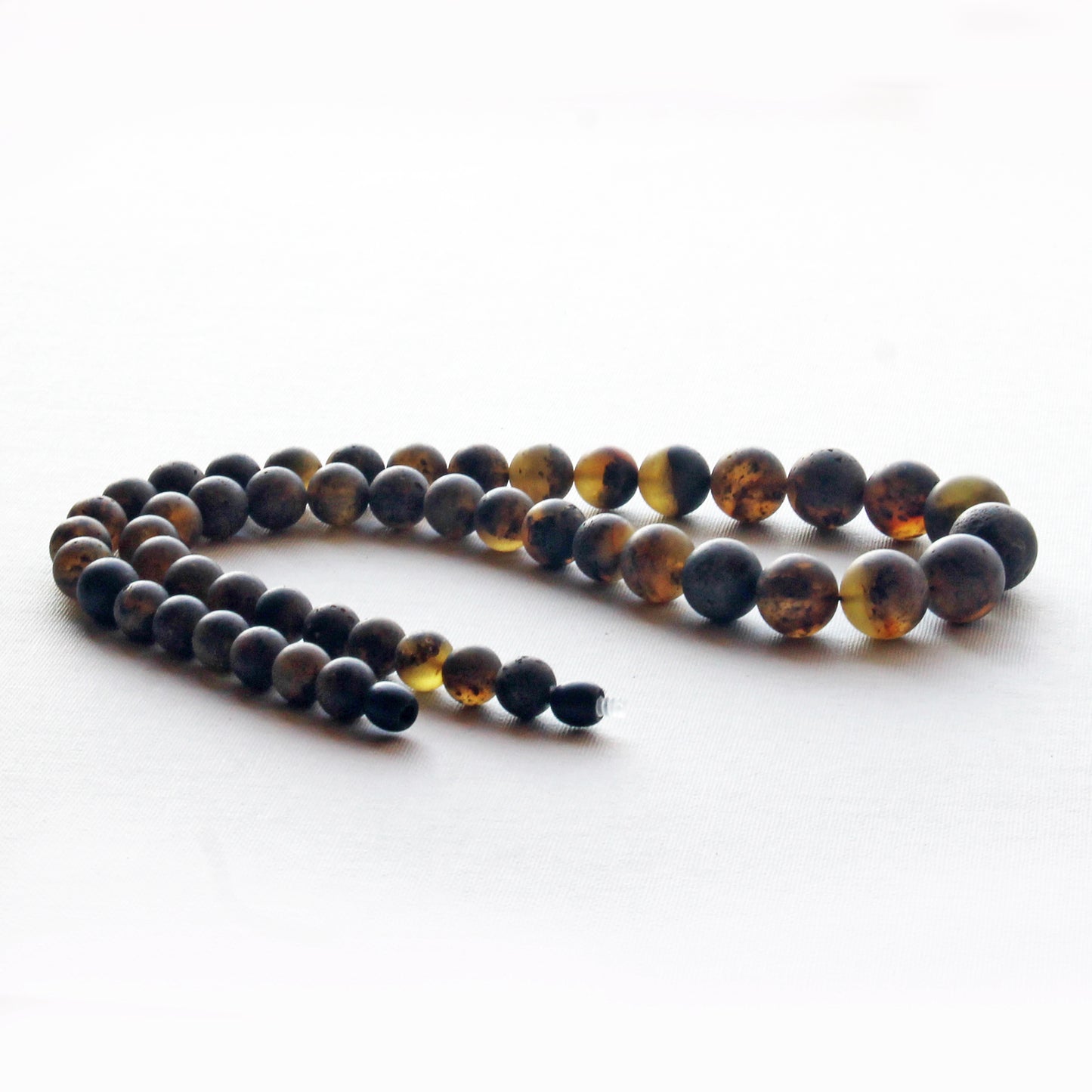 Black Amber Beads for Men, Genuine Black Amber Necklace, Baltic Amber Beads, Black Stones Men's Necklace