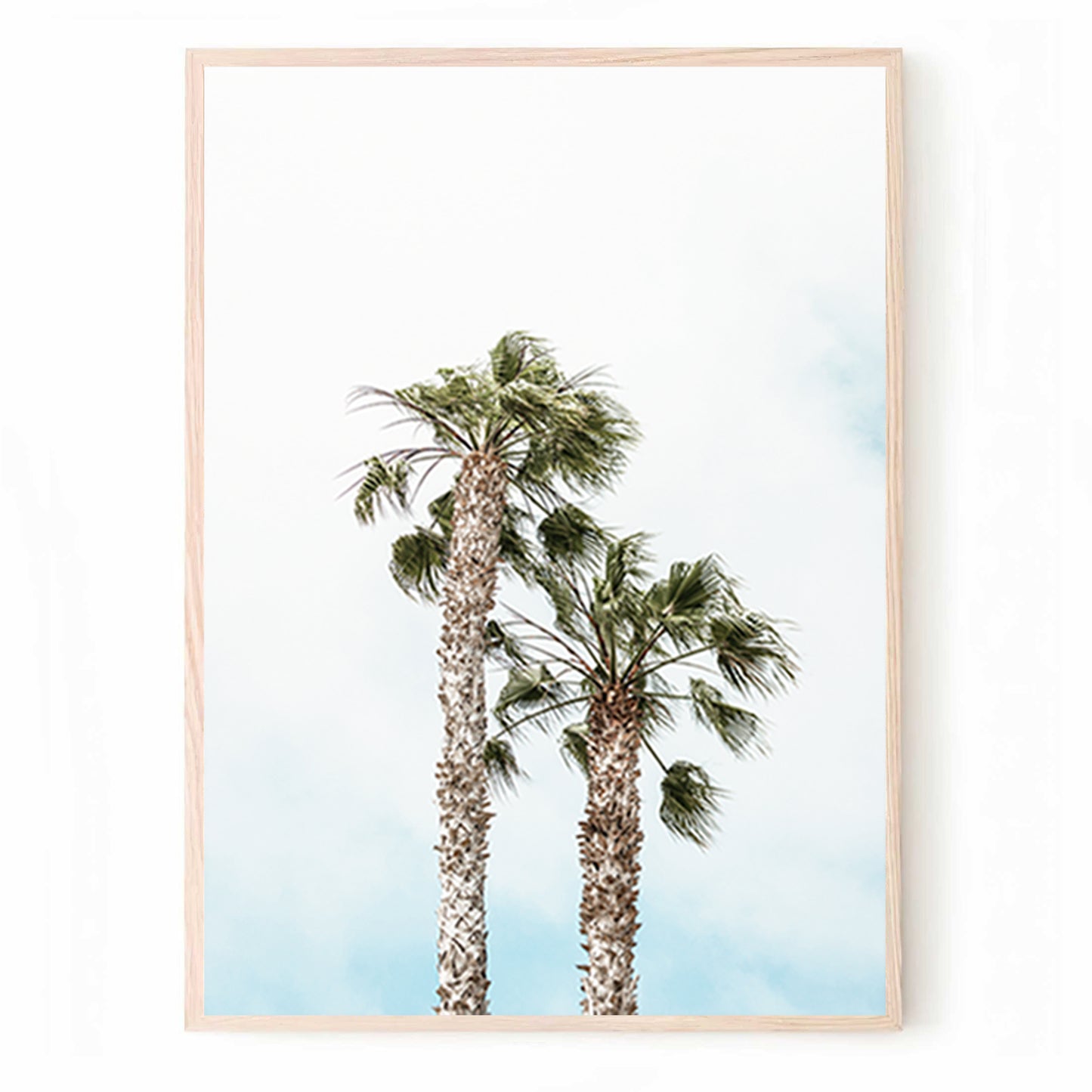 Tropical Plant Leaves 3 Piece Wall Art, Beach Poster, Palm Tree Wall Art Set, Ocean Wave Coastal Prints