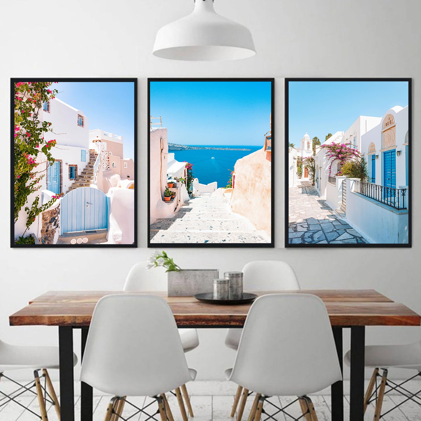 Greece seaside wall art set.