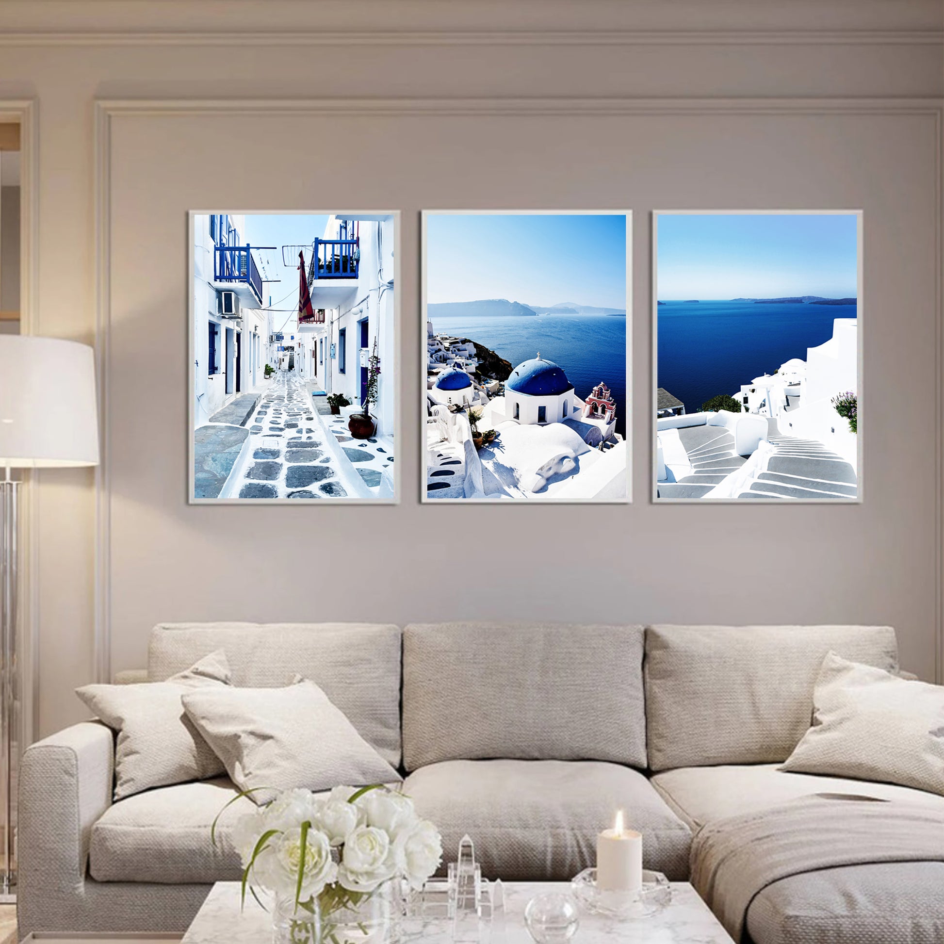 Greece architecture poster set.