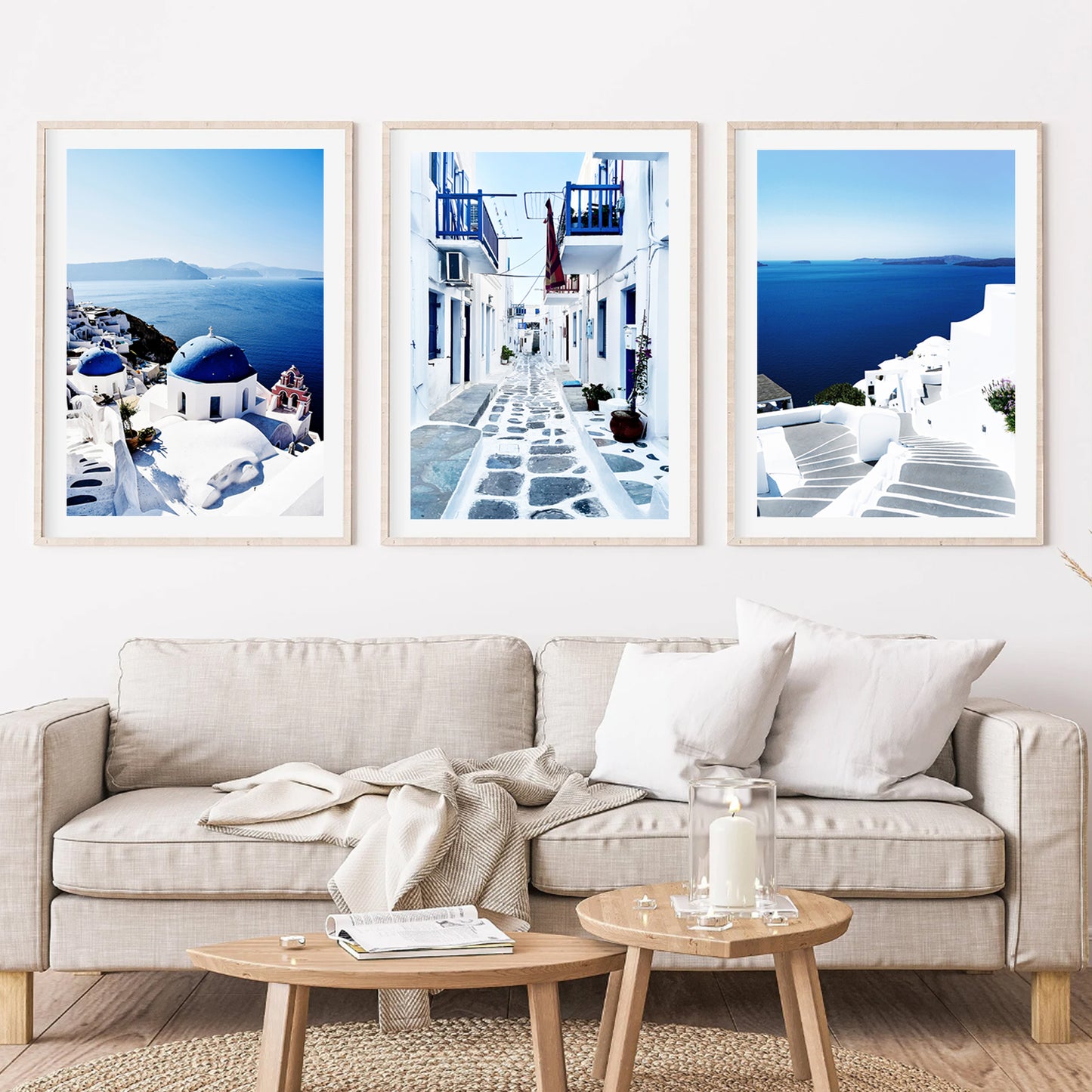 Greece 3 piece wall art.