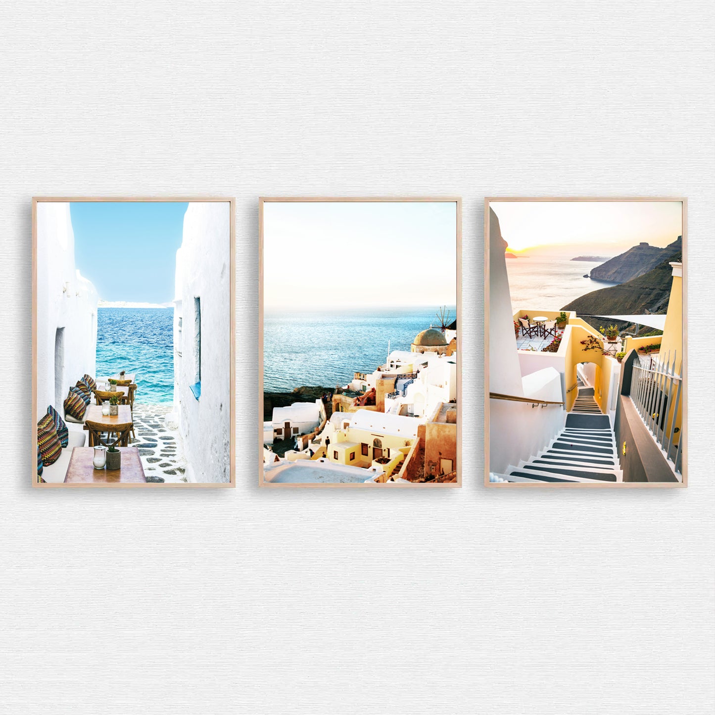 Coastal sunrise canvas set.