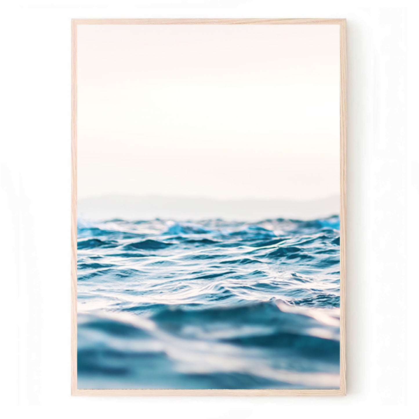 Sea Waves with the Sun shining on the water surface | Sea Wall Art Set