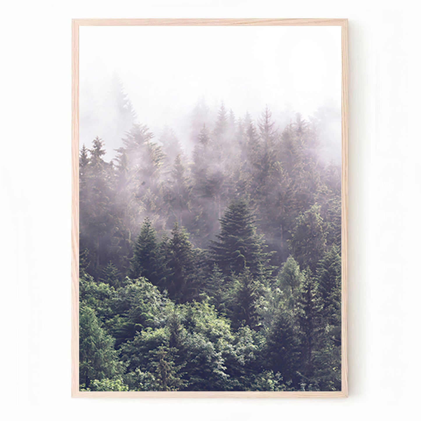 Misty Forest 3 Piece Wall Art | Foggy Forest Nature Landscape Triptych