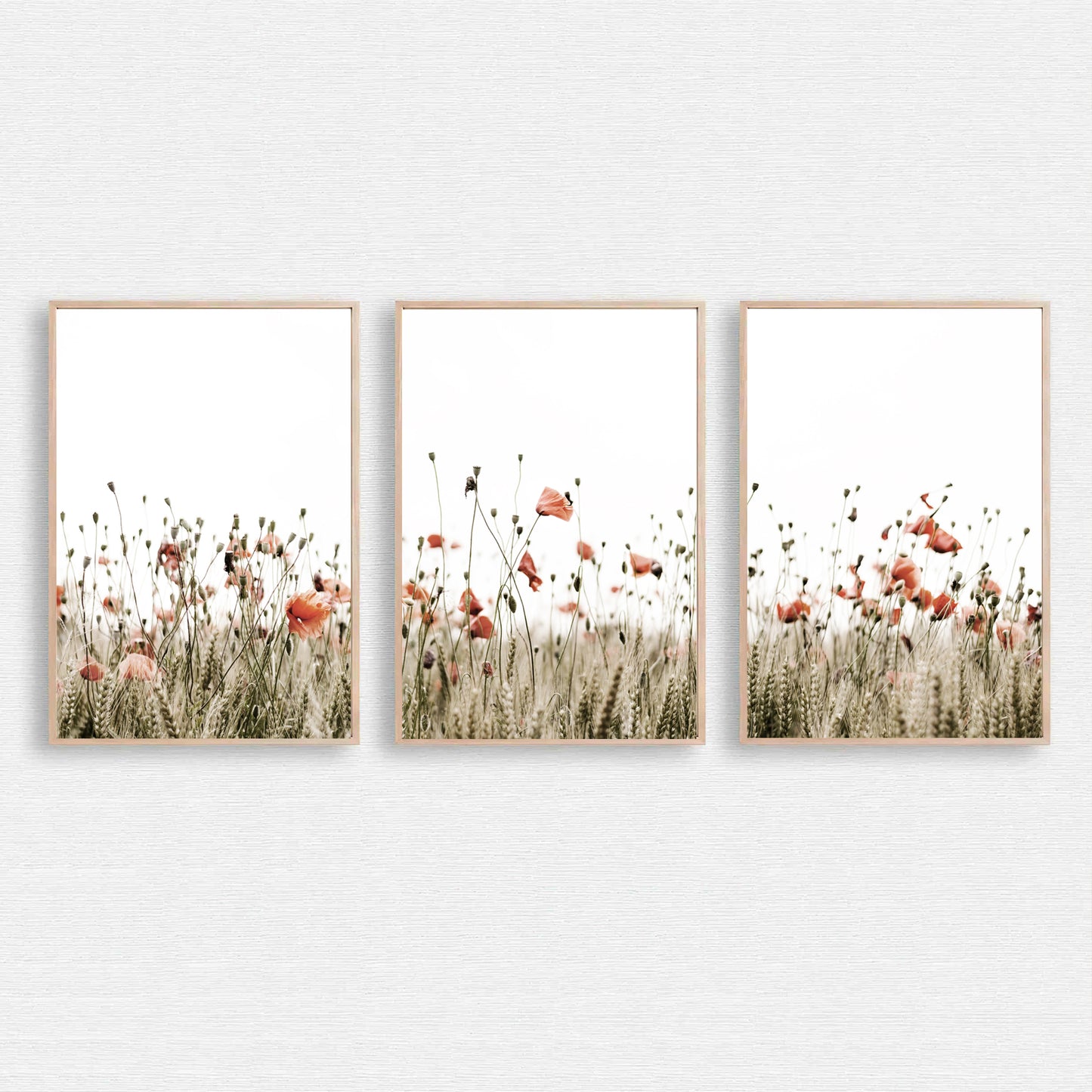Poppy field wall art.