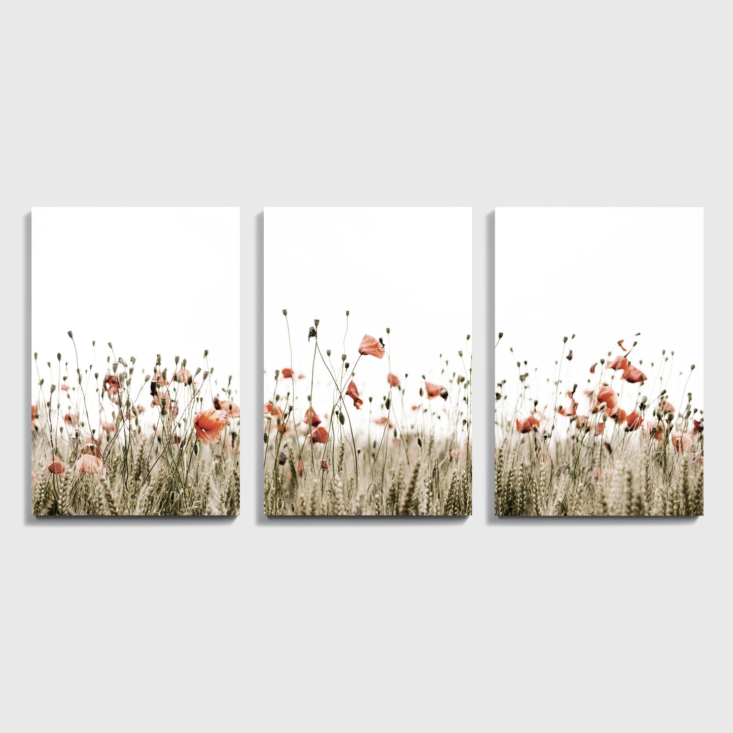 Landscape with flowers canvas prints.