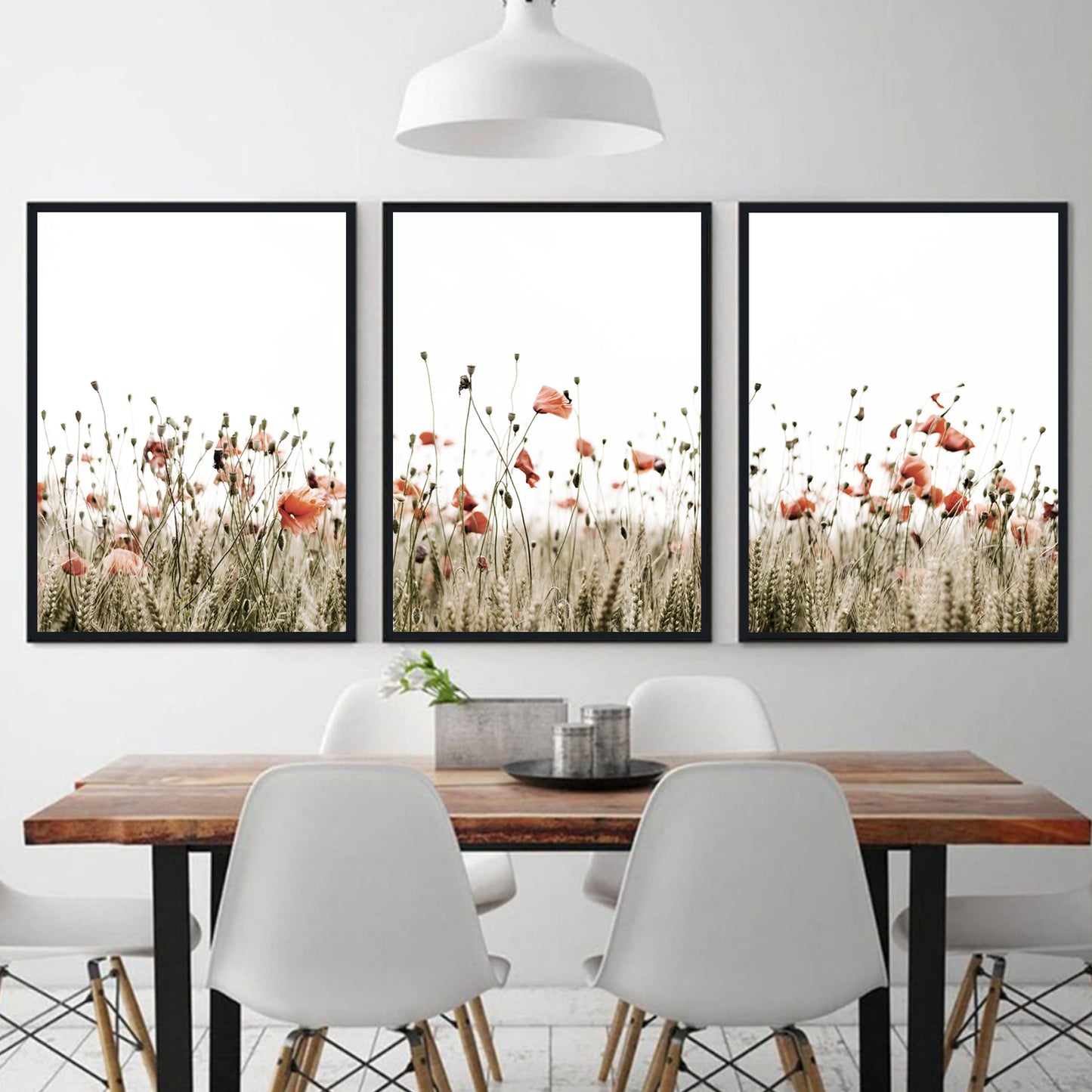 Poppies 3 piece wall art.