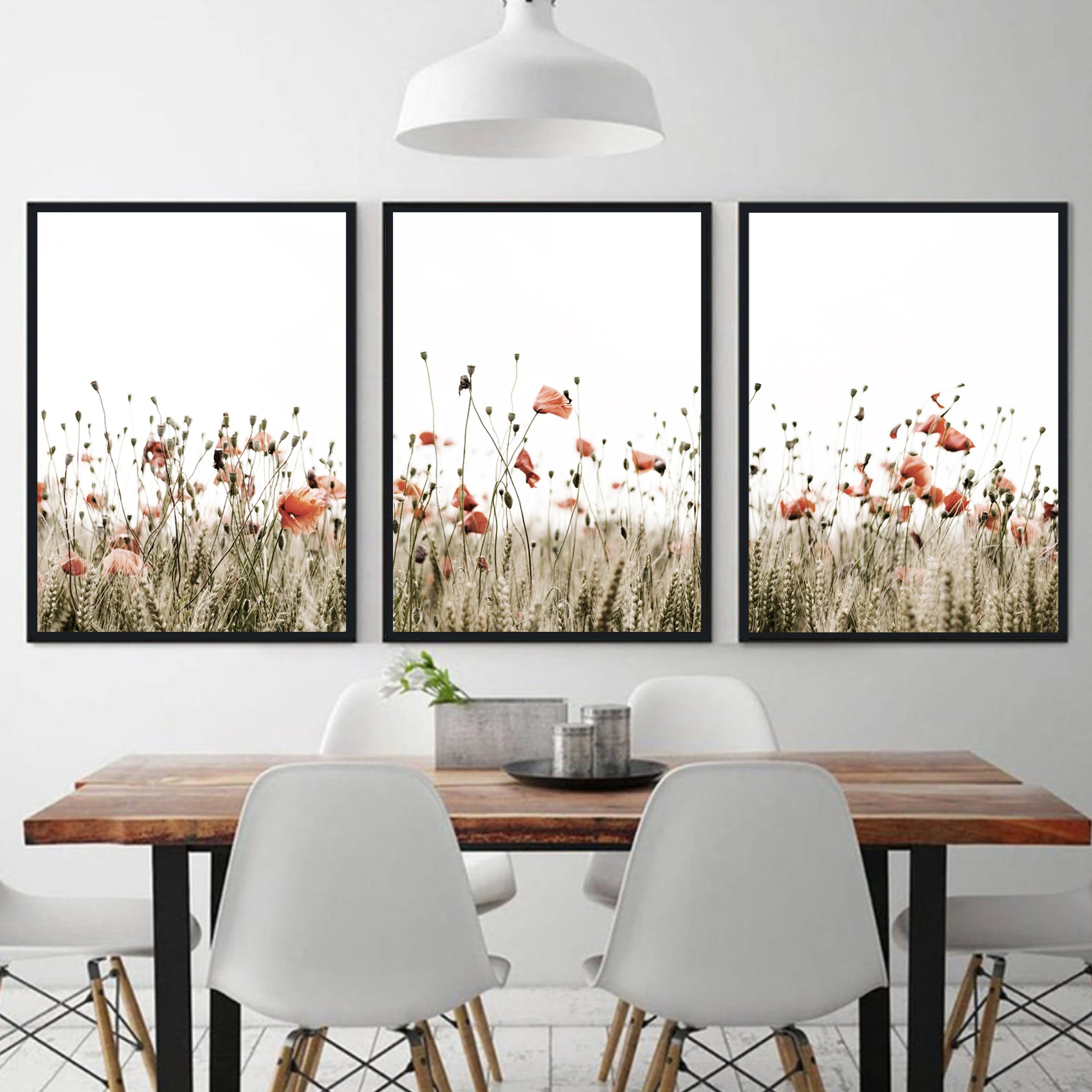 Poppies 3 piece wall art.