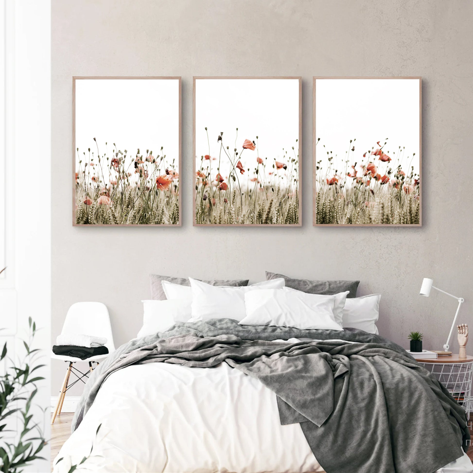 Beautiful floral wall decor for bedroom.