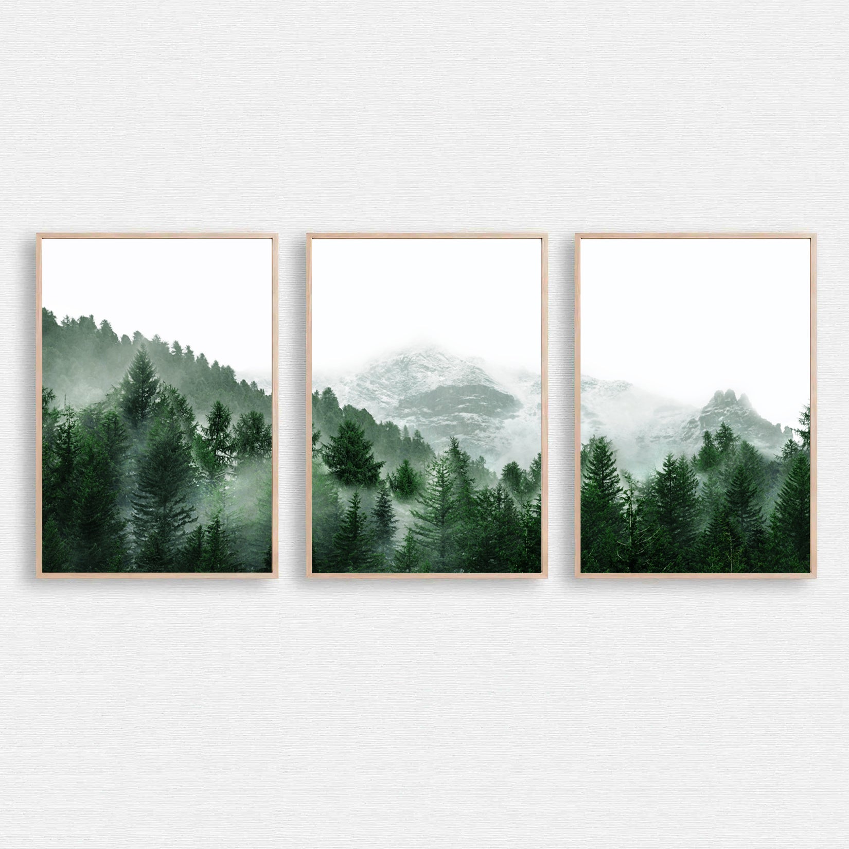Green forest triptych art.