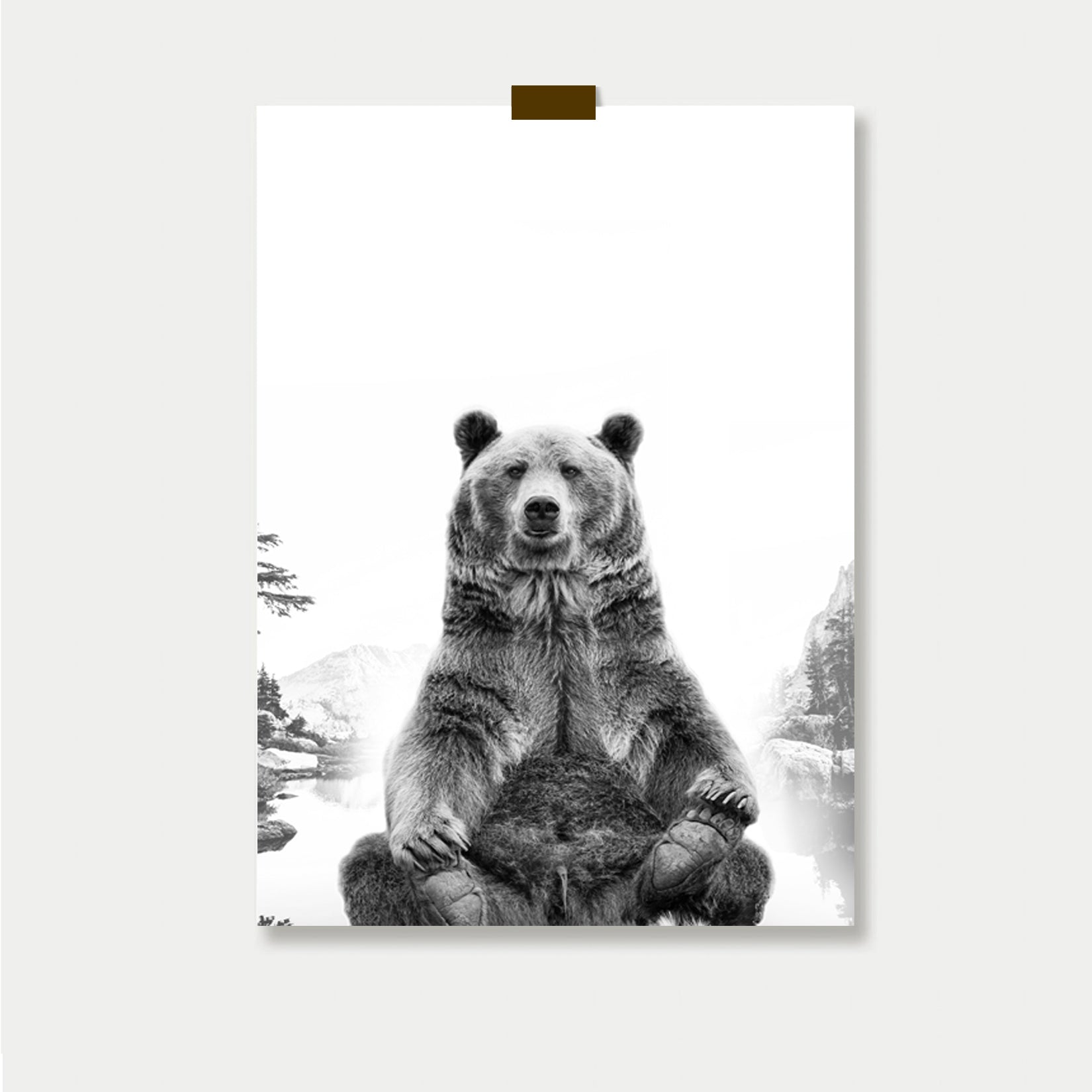 Bear unframed print